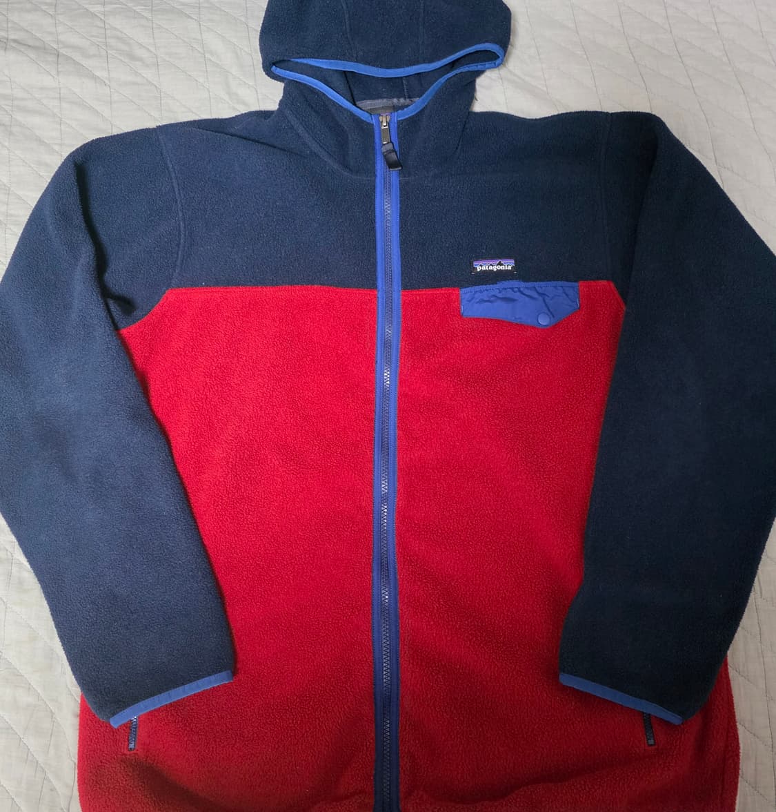 [XL] 빈티지 파타고니아 신칠라 스냅 후드 풀집업 레드/네이비 상품이미지1