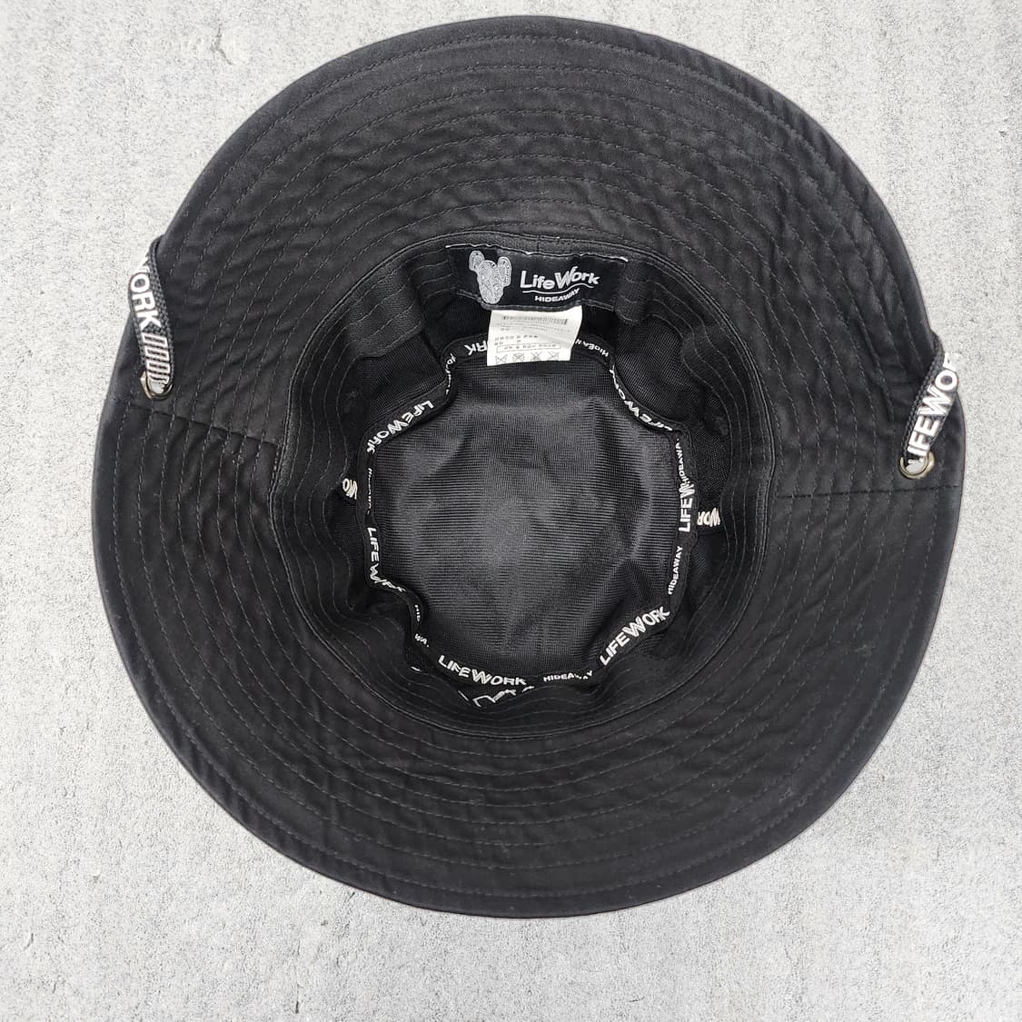 라이프워크 정품 블랙 버킷햇 프리사이즈  상품이미지6