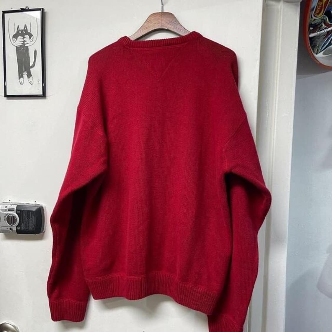 90s 타미힐피거 월계수 라운드 니트 (2XL)   상품이미지4