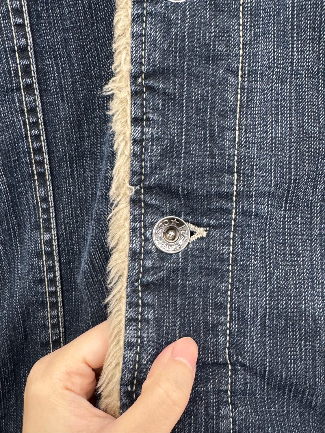 리바이스 맨즈 데님 쉐르파 트러커 양털 진청 상품이미지4