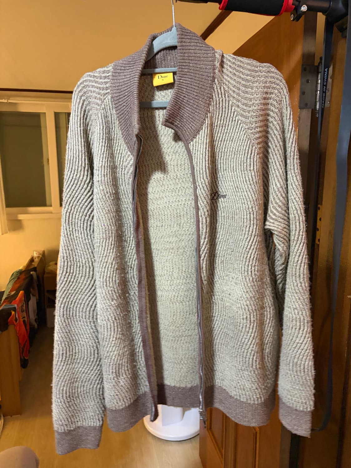 다임 더블 지퍼 니트 상품이미지1