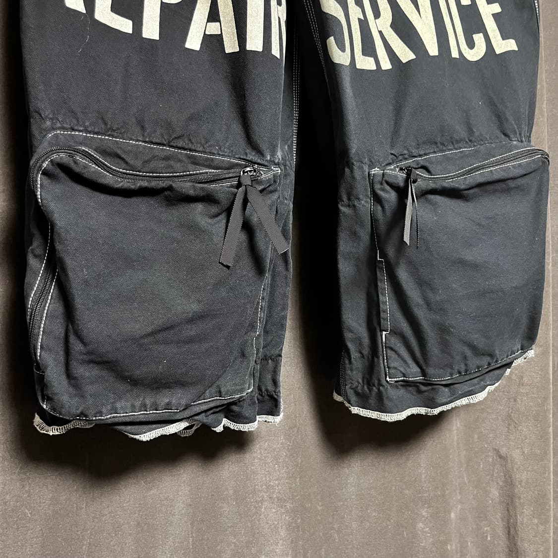 캐피탈 리페어맨 캔버스 트랙 팬츠 블랙 상품이미지3