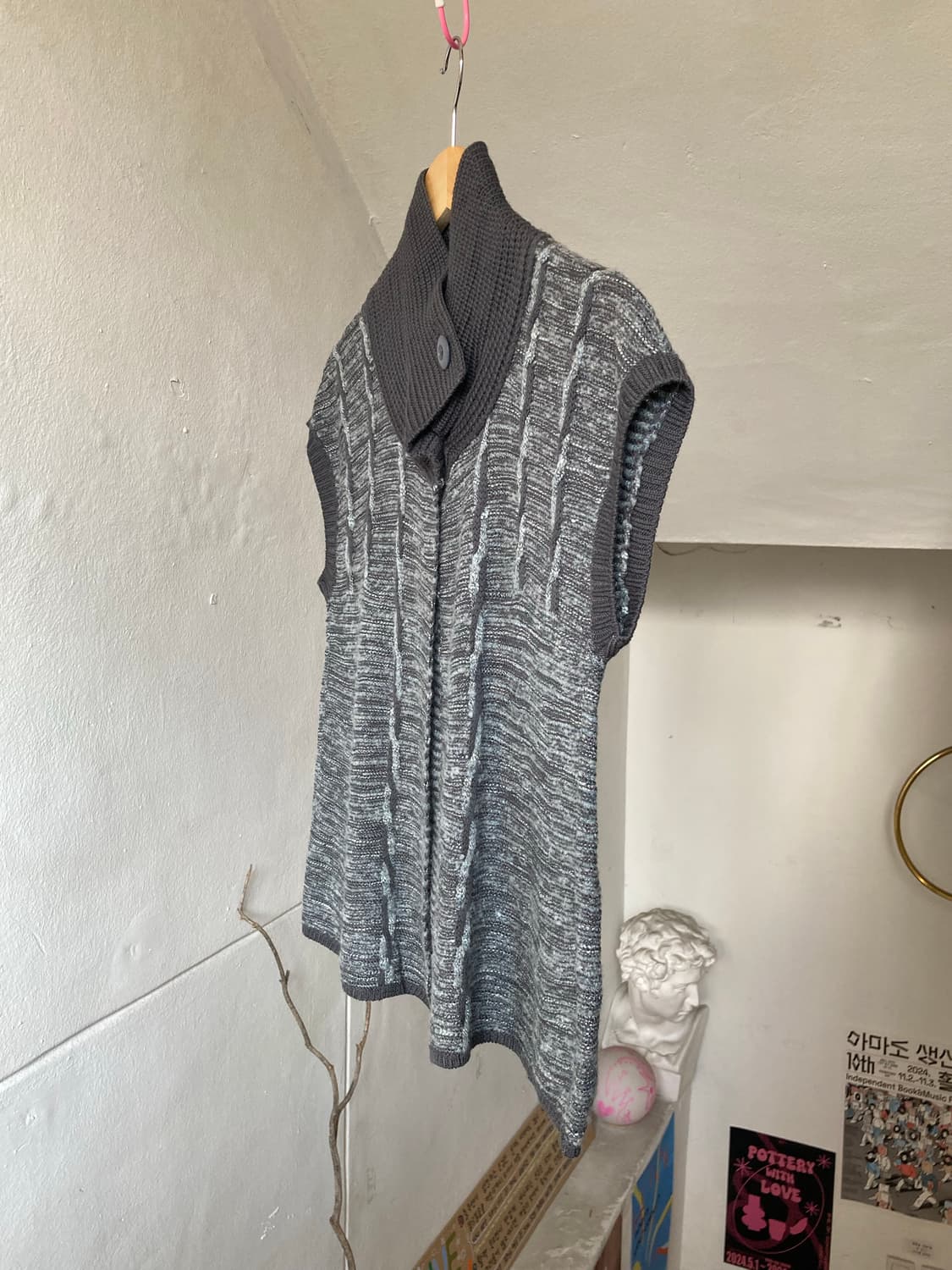 울 79% 레이어드 반팔 니트 상품이미지4