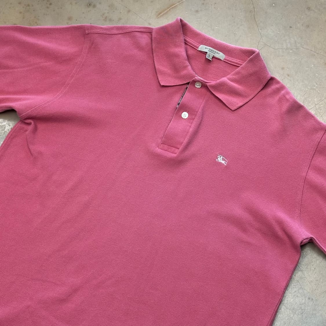 S 버버리 핑크 카라 반팔티 상품이미지1