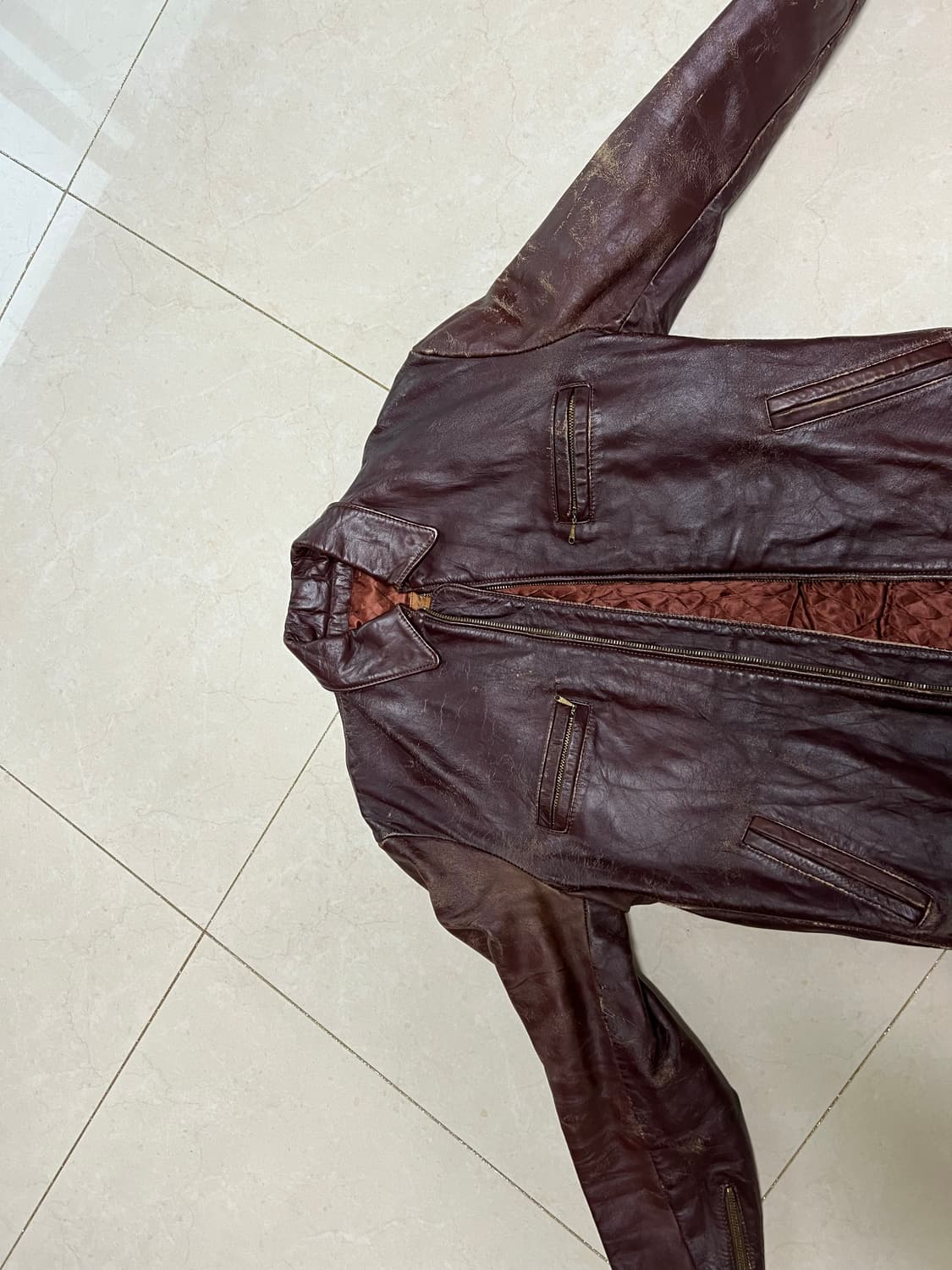 70s Walter Dyer 싱글 레더 자켓 (42) 상품이미지4