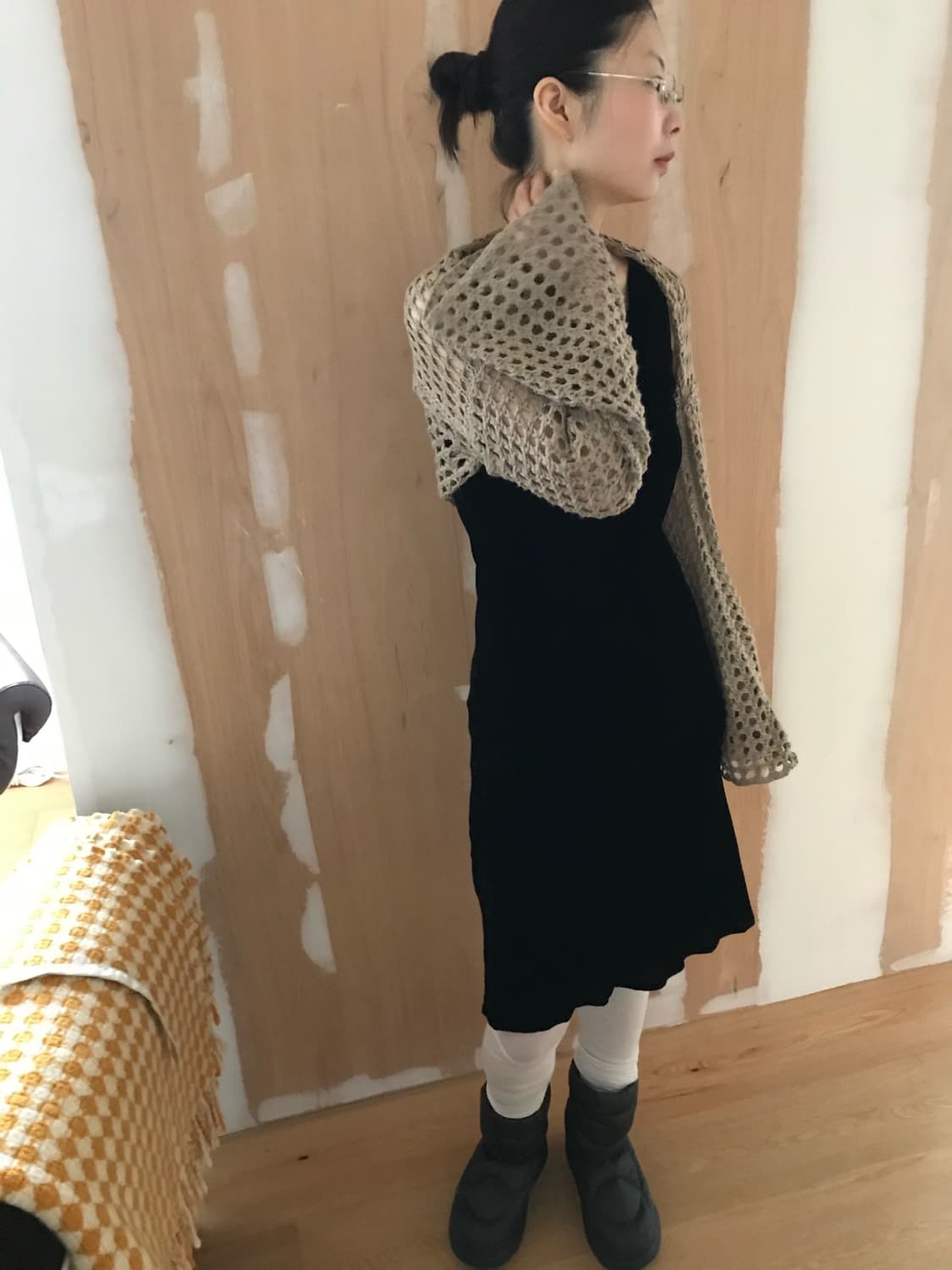 vintage shirring velvet one-piece 상품이미지4