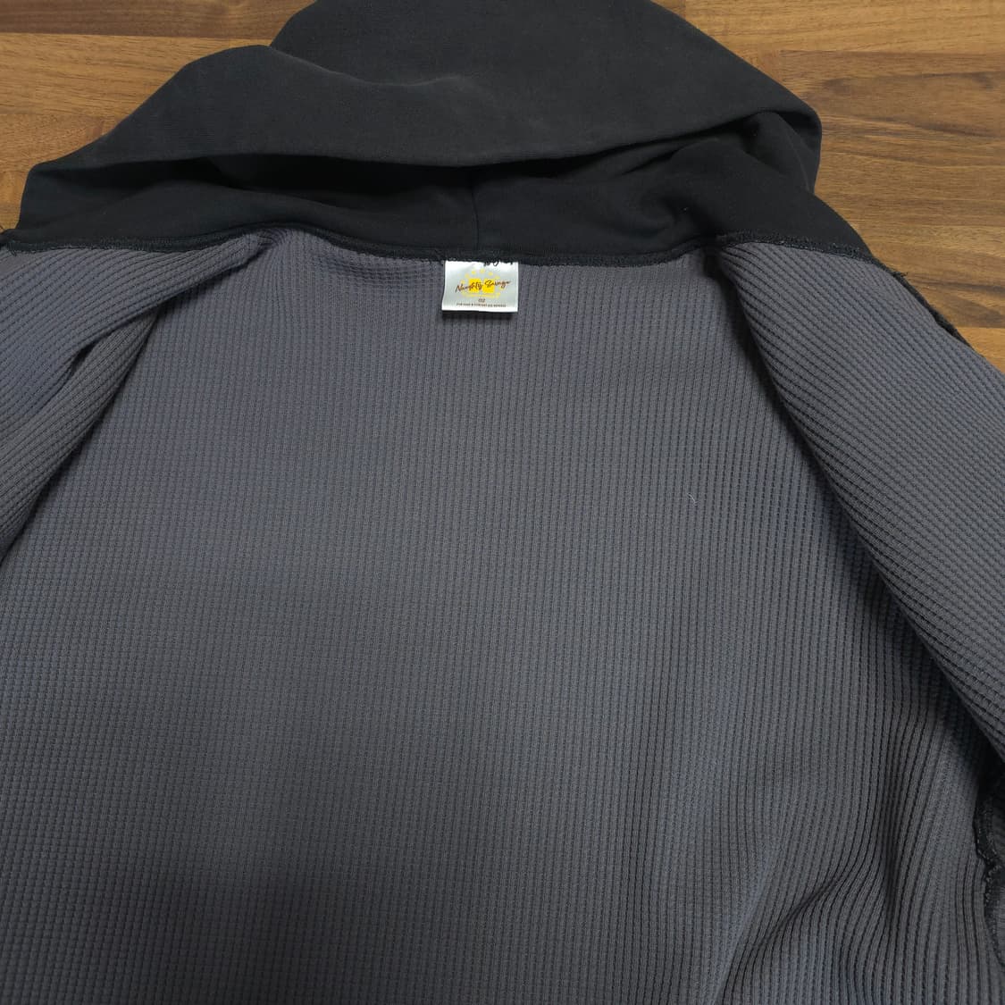 [2]너티새비지 써멀 후드집업 브라운 블랙 상품이미지4