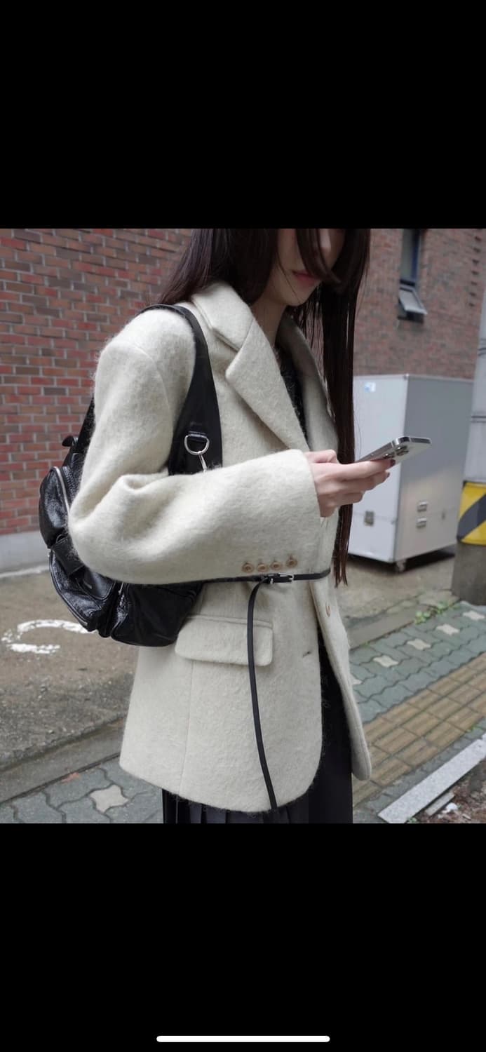 원가 25만원) 런던플랏 모헤어 자켓 위아 부클자켓 러브미우 상품이미지3