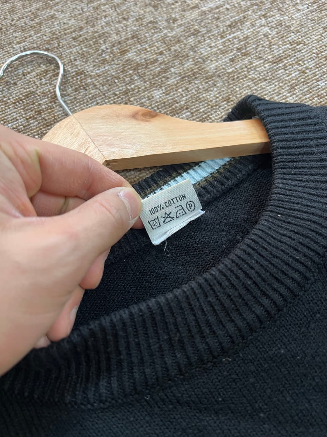 라코스테 스트라이프 울 니트 M 상품이미지5