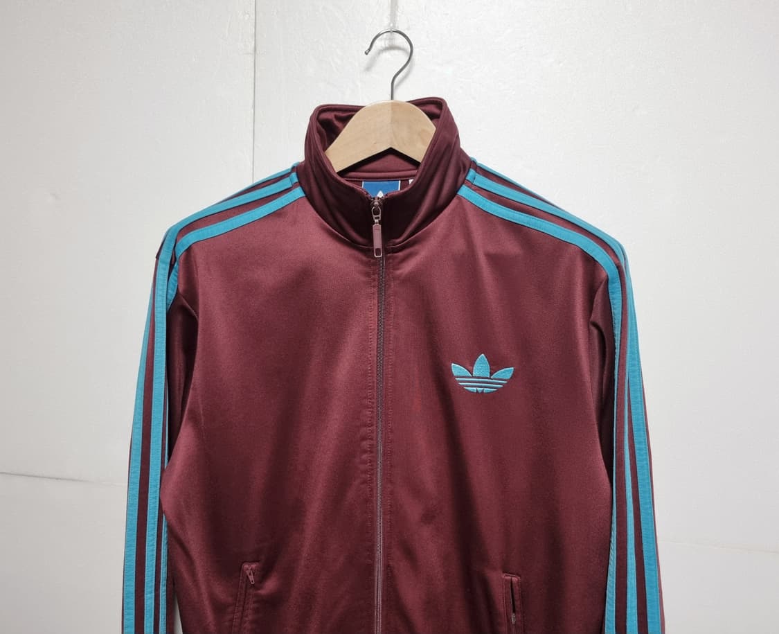 남성 아디다스 버건디 OG 불꽃 구 파이어버드 트랙탑 져지 저지 집업 상품이미지1