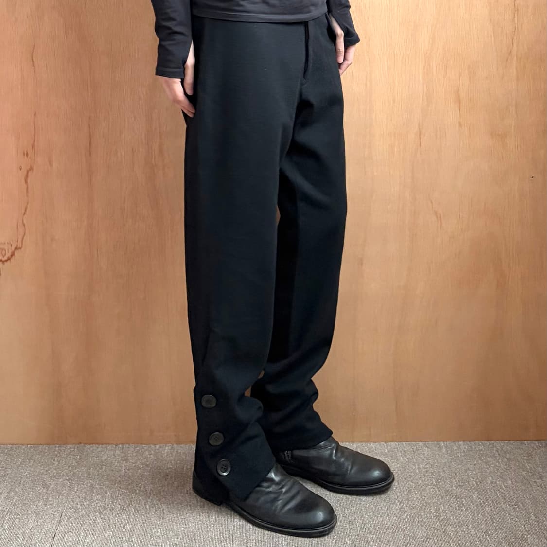 요지야마모토 y’s 밑단 버튼 팬츠 상품이미지2