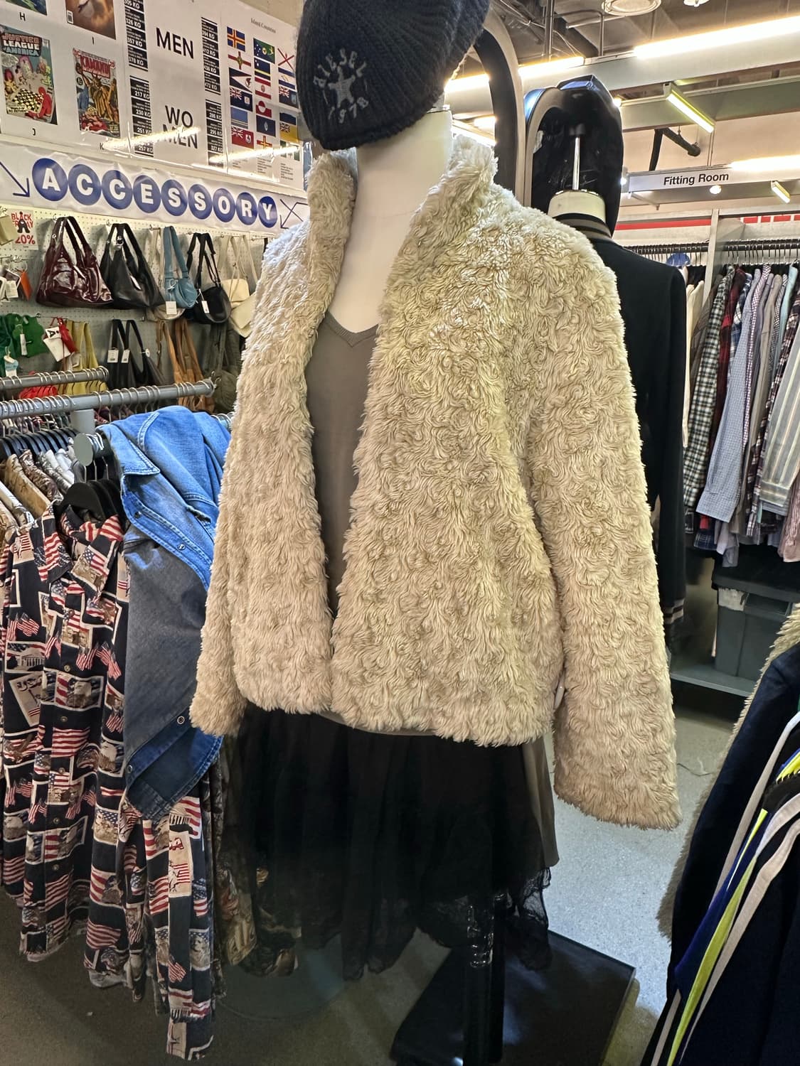 VINTAGE 빈티지 아이보리 에코퍼자켓 상품이미지2