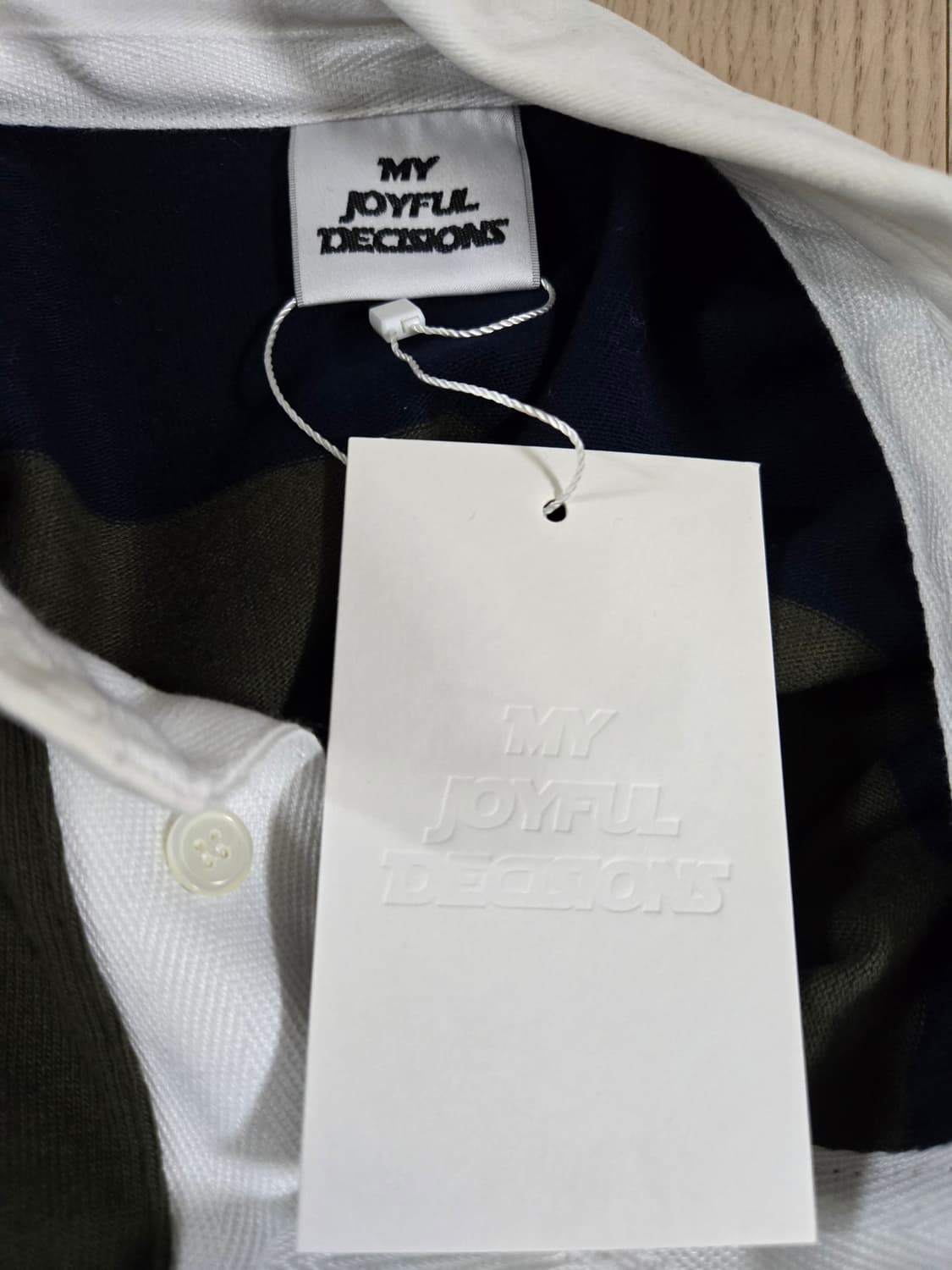 mjd 럭비 스트라이프 L 사이즈 새상품 상품이미지4