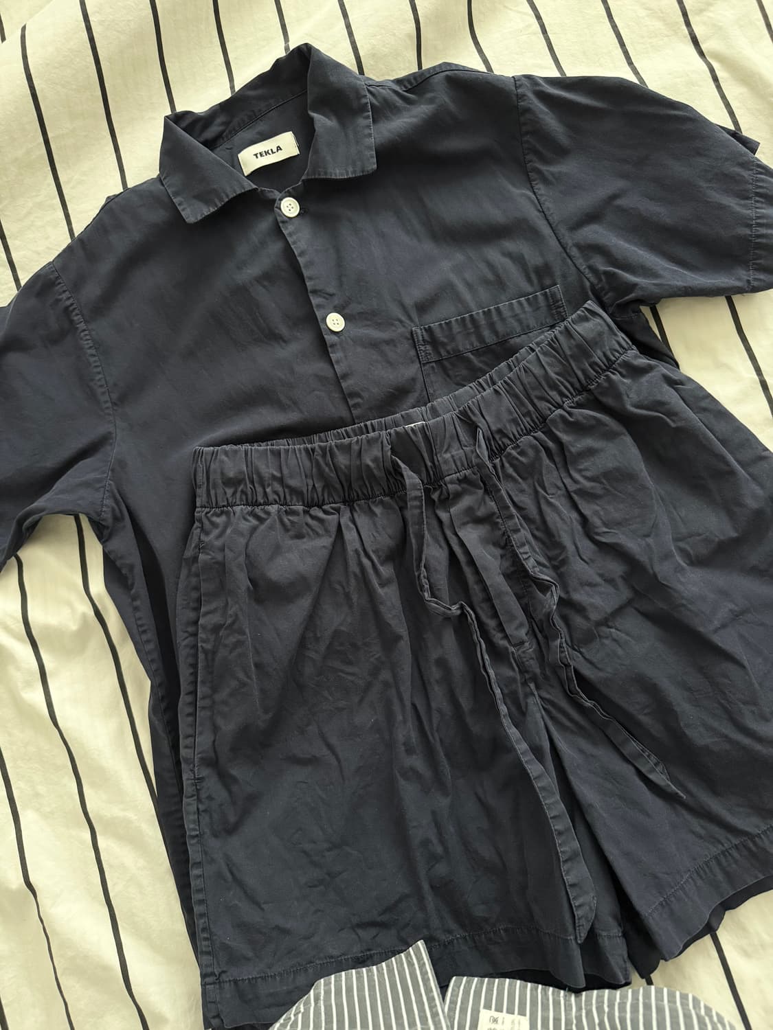 (네고 가능)테클라 Poplin 파자마 셋업 (네이비 S) 상품이미지2