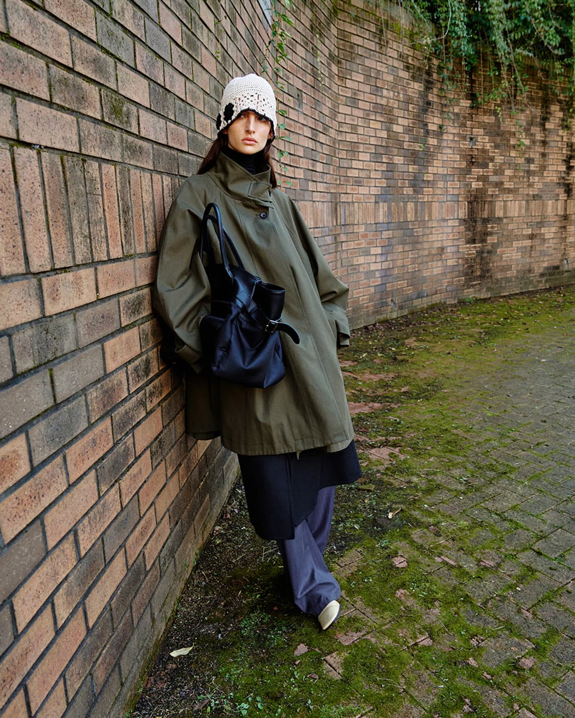 위메농 카키 트렌치 자켓 상품이미지2