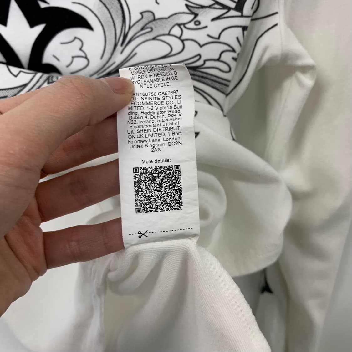 Vintage 빈티지 y2k 와투케 지뢰계 프린팅 롱슬리브 긴팔티 상품이미지7