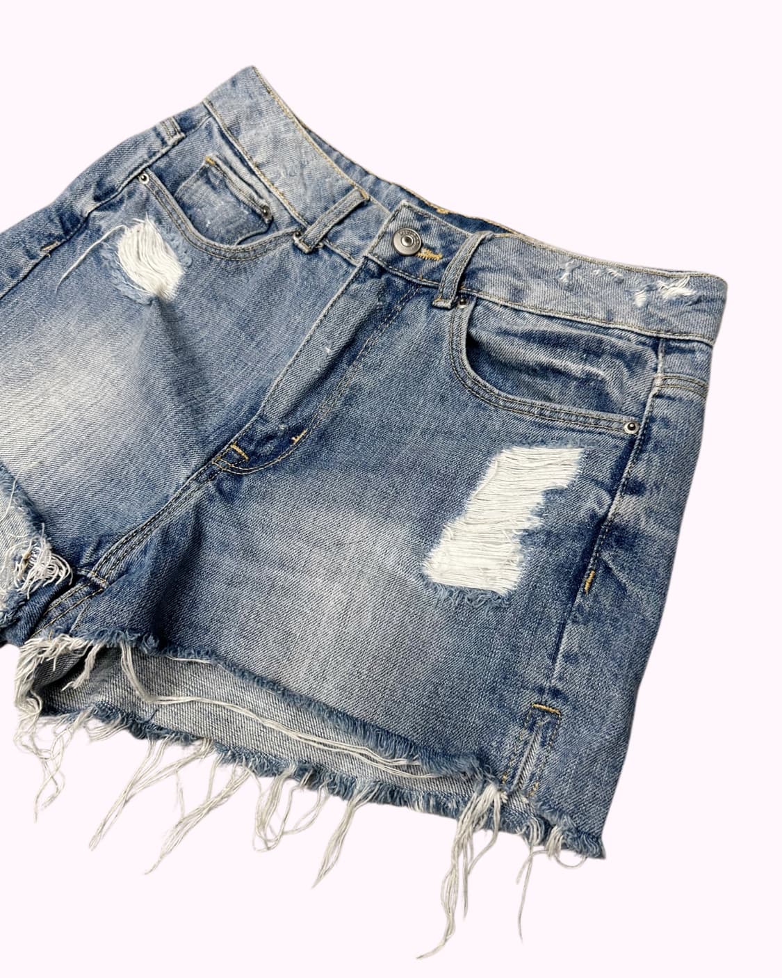 distressed denim shorts 상품이미지3