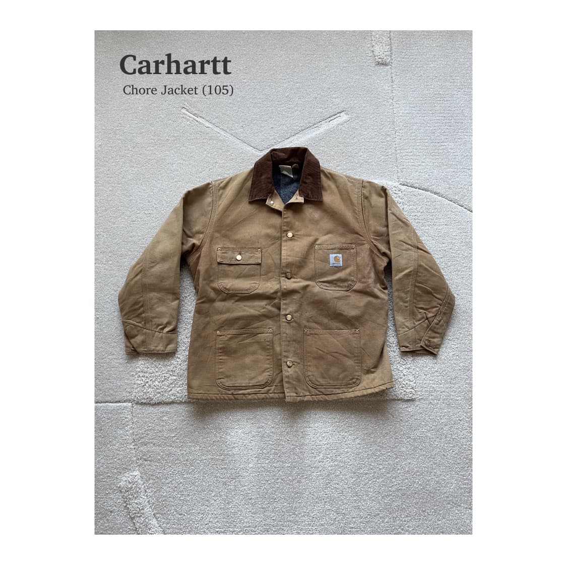 90s 칼하트 디스트로이드 워크 자켓 (103-105) 상품이미지1