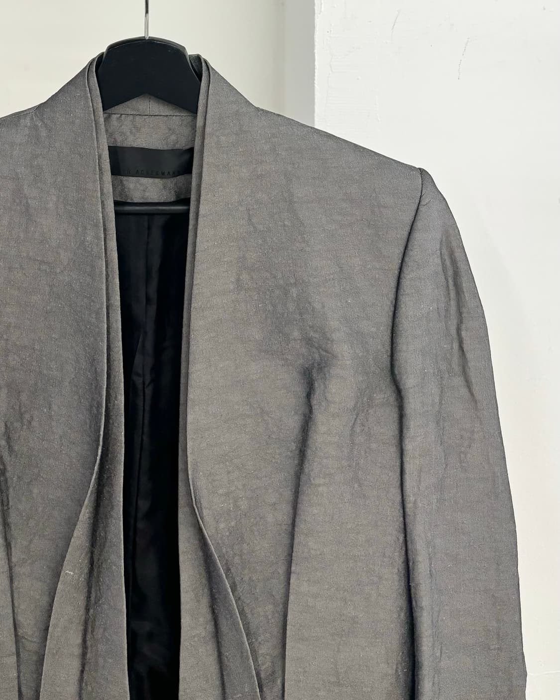 하이더 아커만 그레이 논카라 리넨 나일론 자켓 상품이미지4