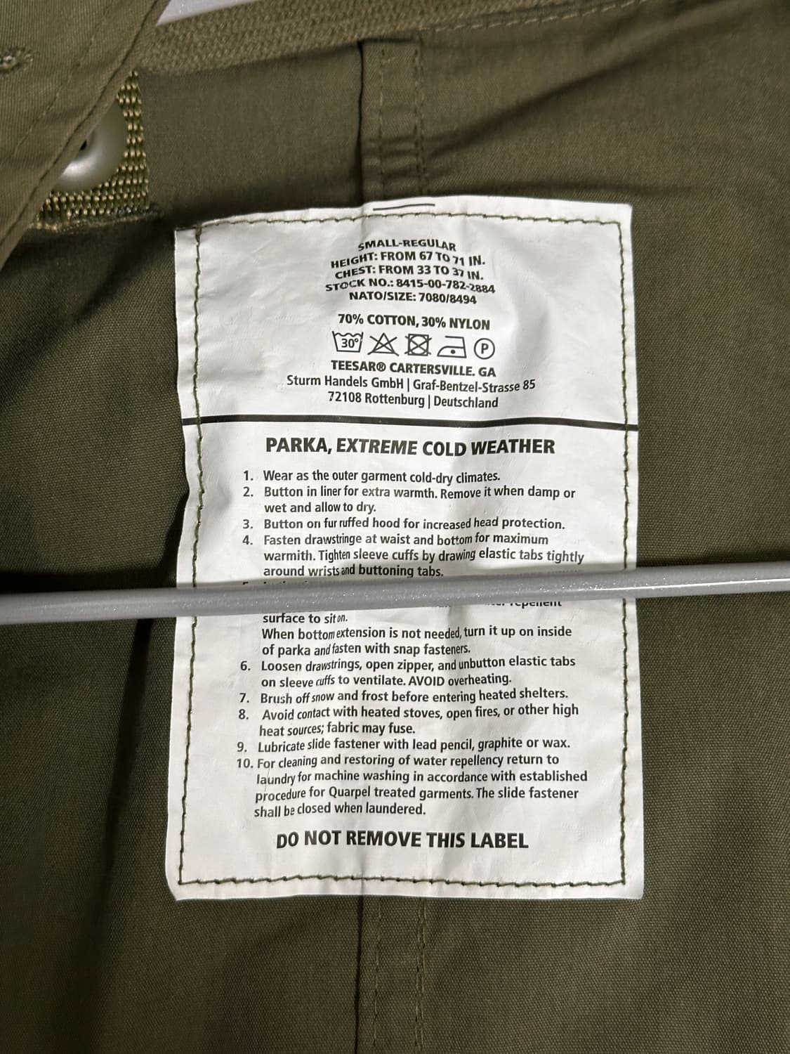 (외피) 밀텍 m65 피쉬테일 S 상품이미지3