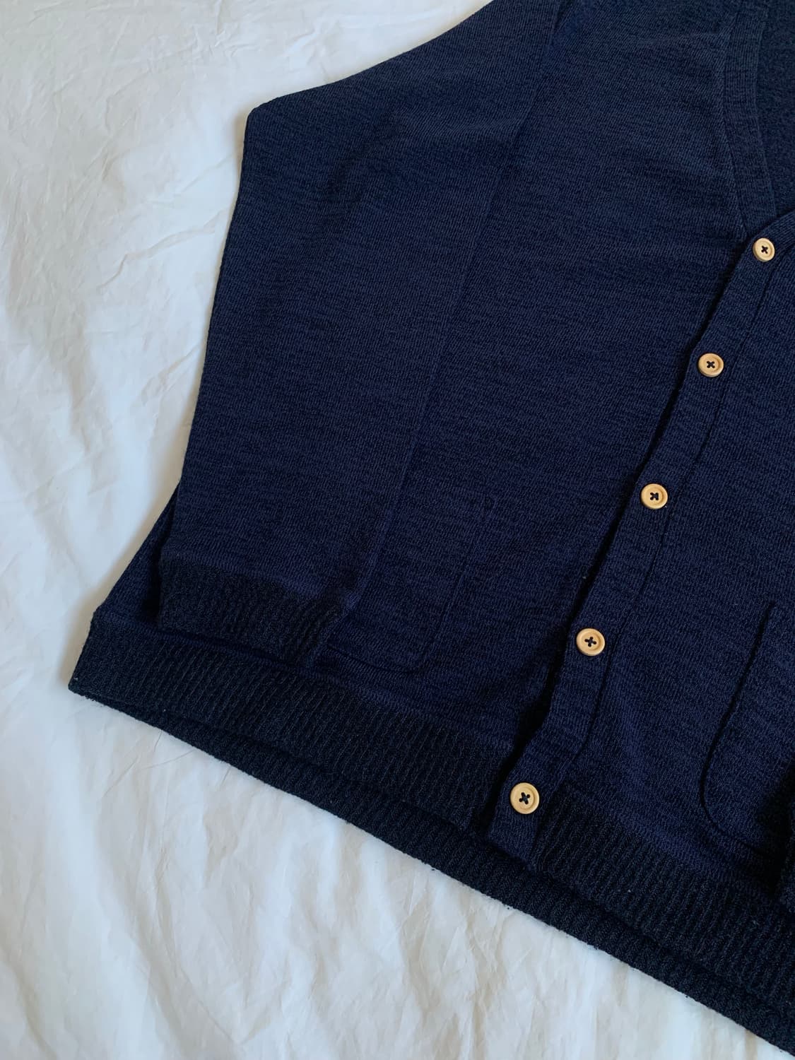 네이비 우드 가디건 상품이미지3