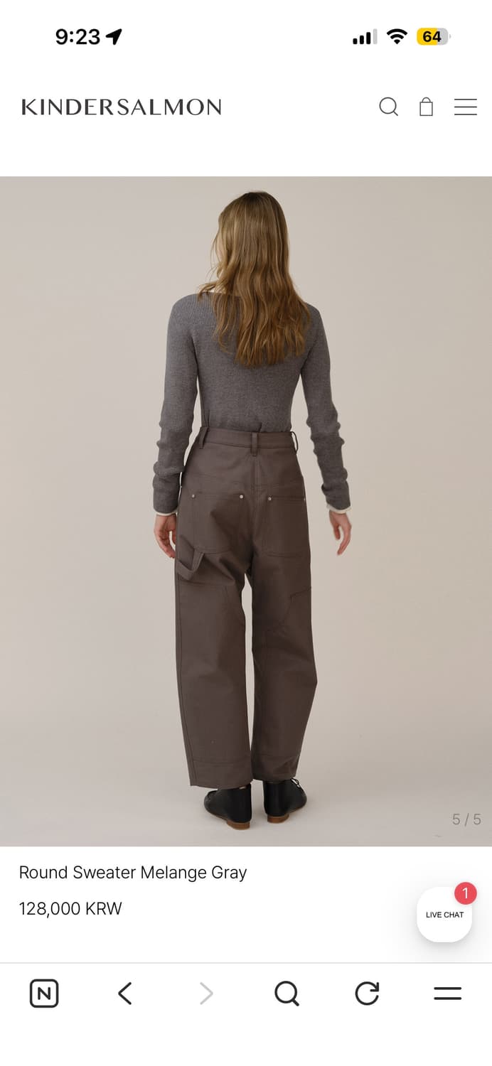 *새상품* 킨더살몬 그레이 니트 상품이미지6