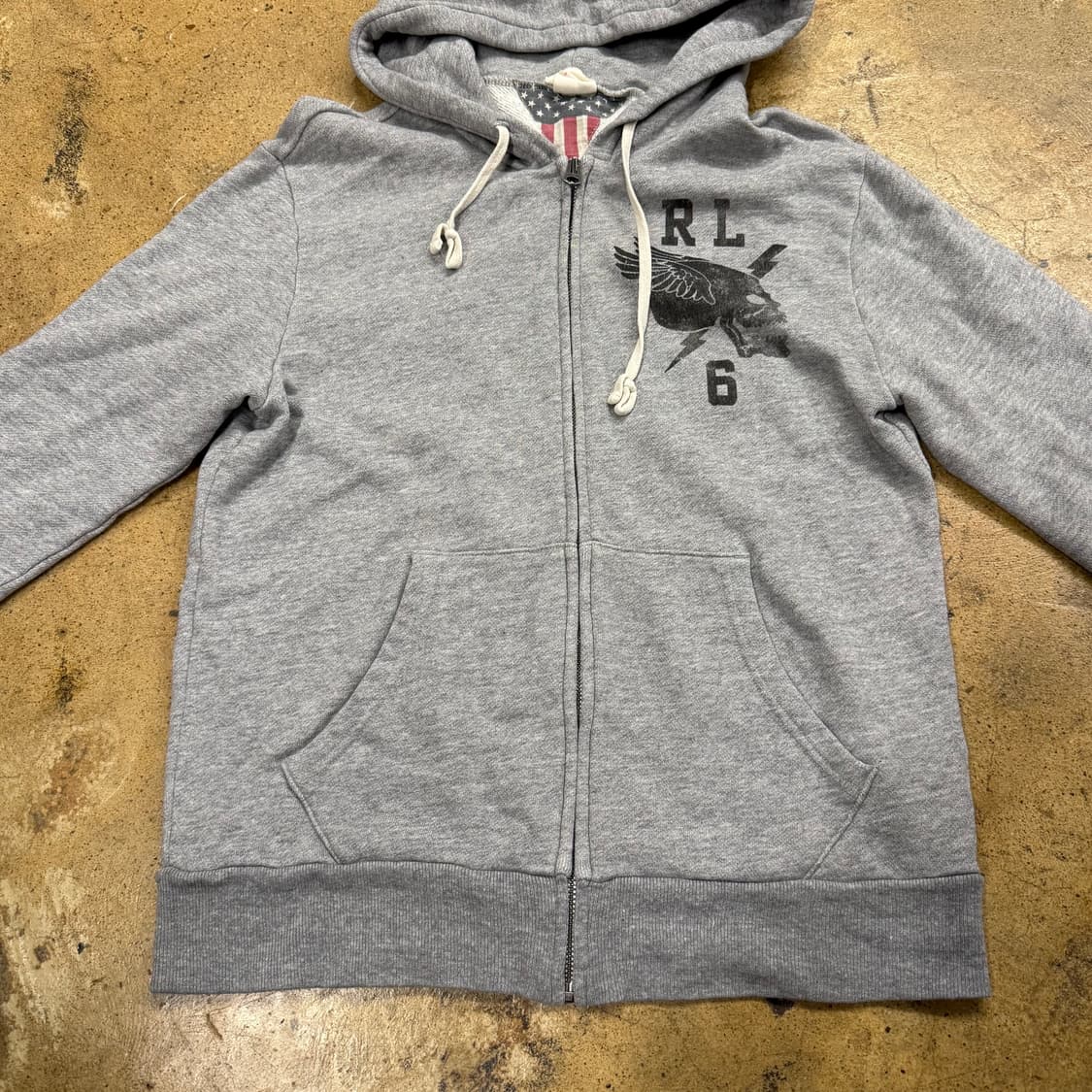 폴로 랄프로렌 데님앤서플라이 그레이 후드집업 상품이미지3