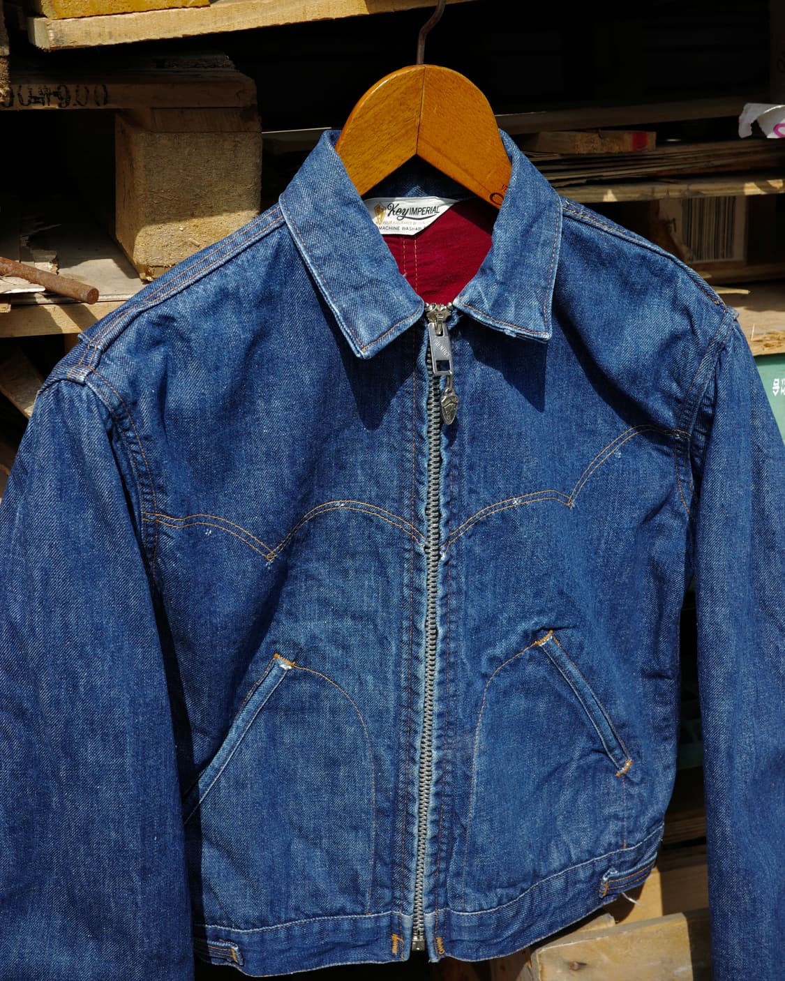 60s Key Imperial 웨스턴 요크 데님 워크 자켓 상품이미지2