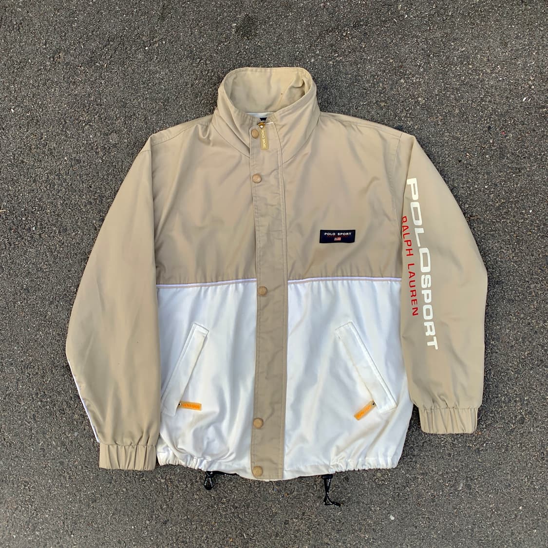 90 폴로 스포츠 대장급 스펠아웃 트랙자켓 바람막이 올드스쿨 점퍼 XL 상품이미지1