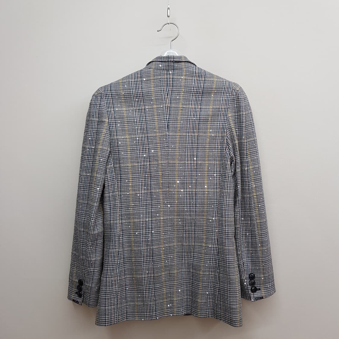 한섬 더스토어 패턴 안감 체크 싱글 자켓  s사이즈 상품이미지4