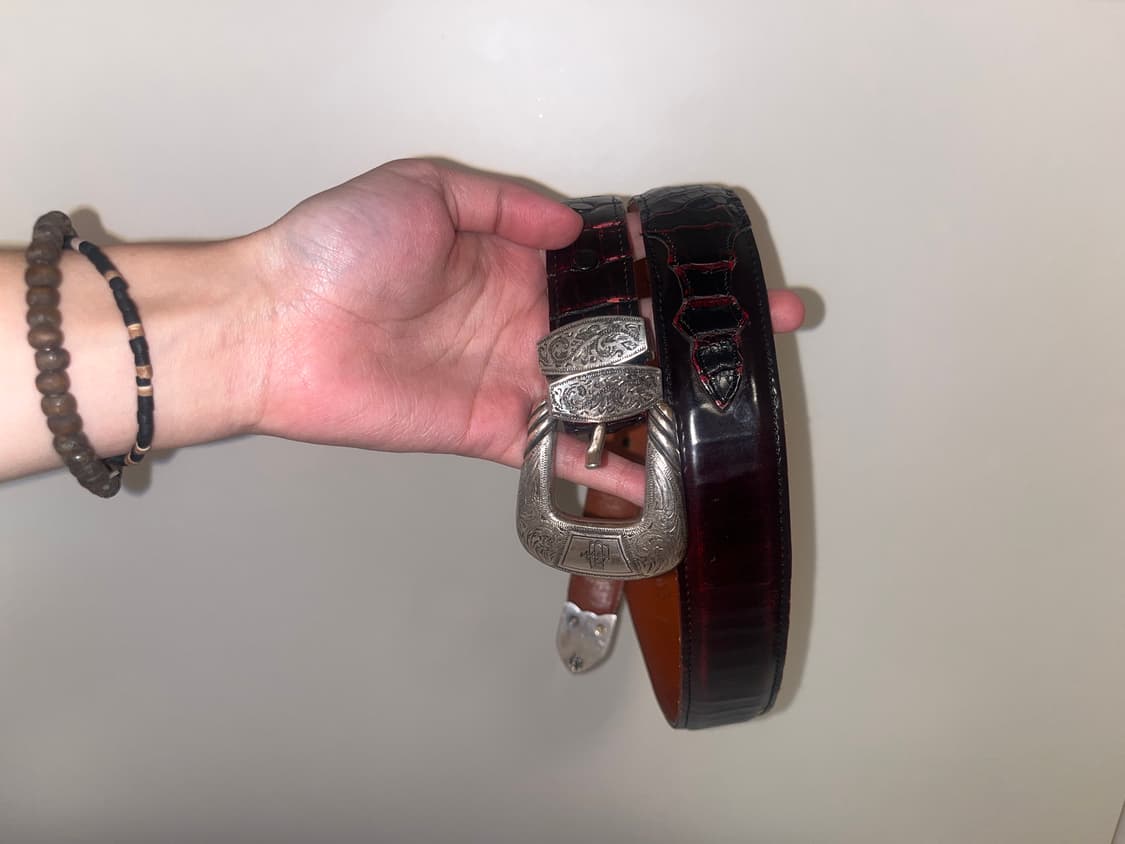 Lucchese Burgundy Belt 상품이미지1