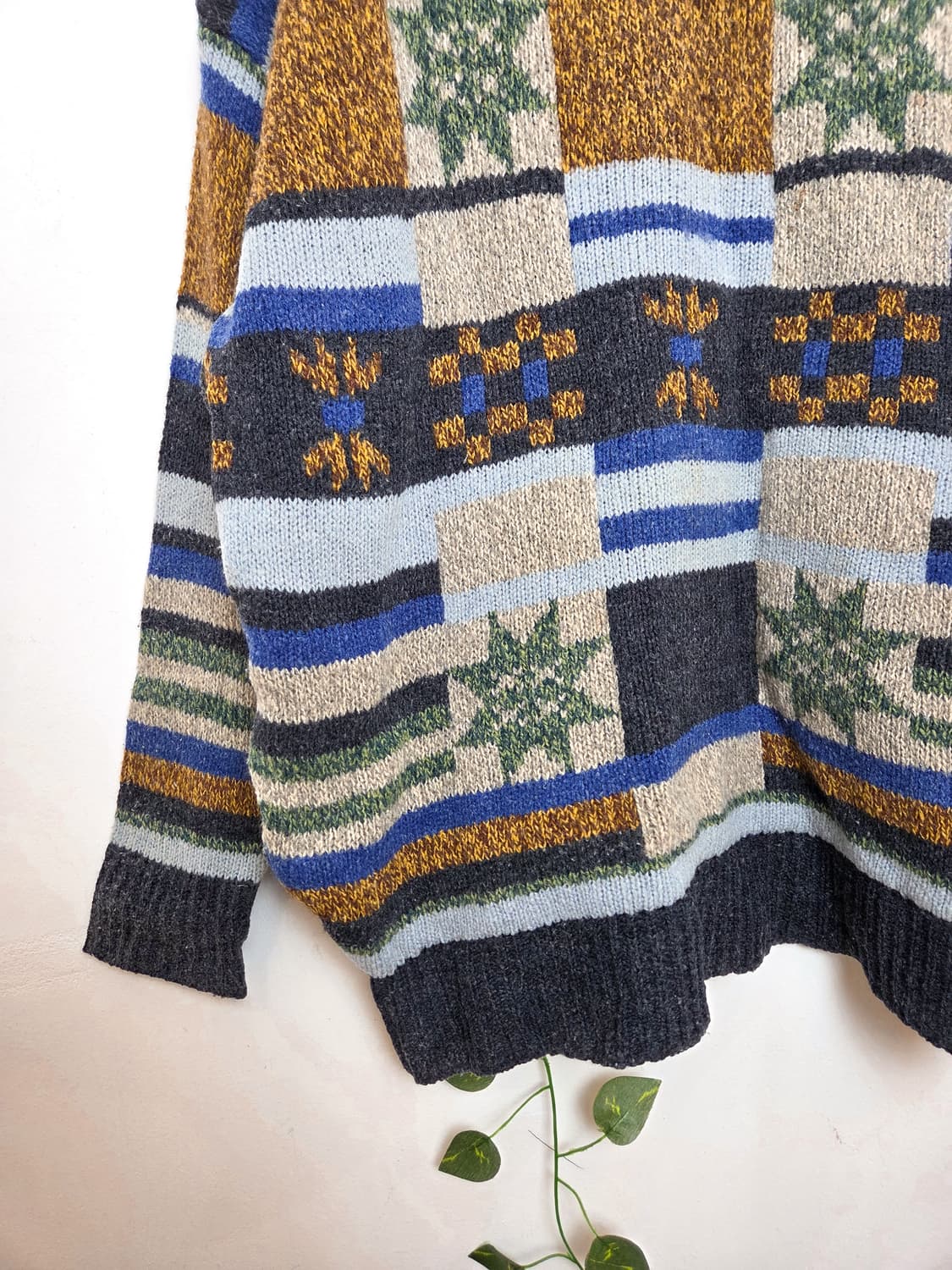 유니크 패치워크 니트 [빅사이즈] 상품이미지3