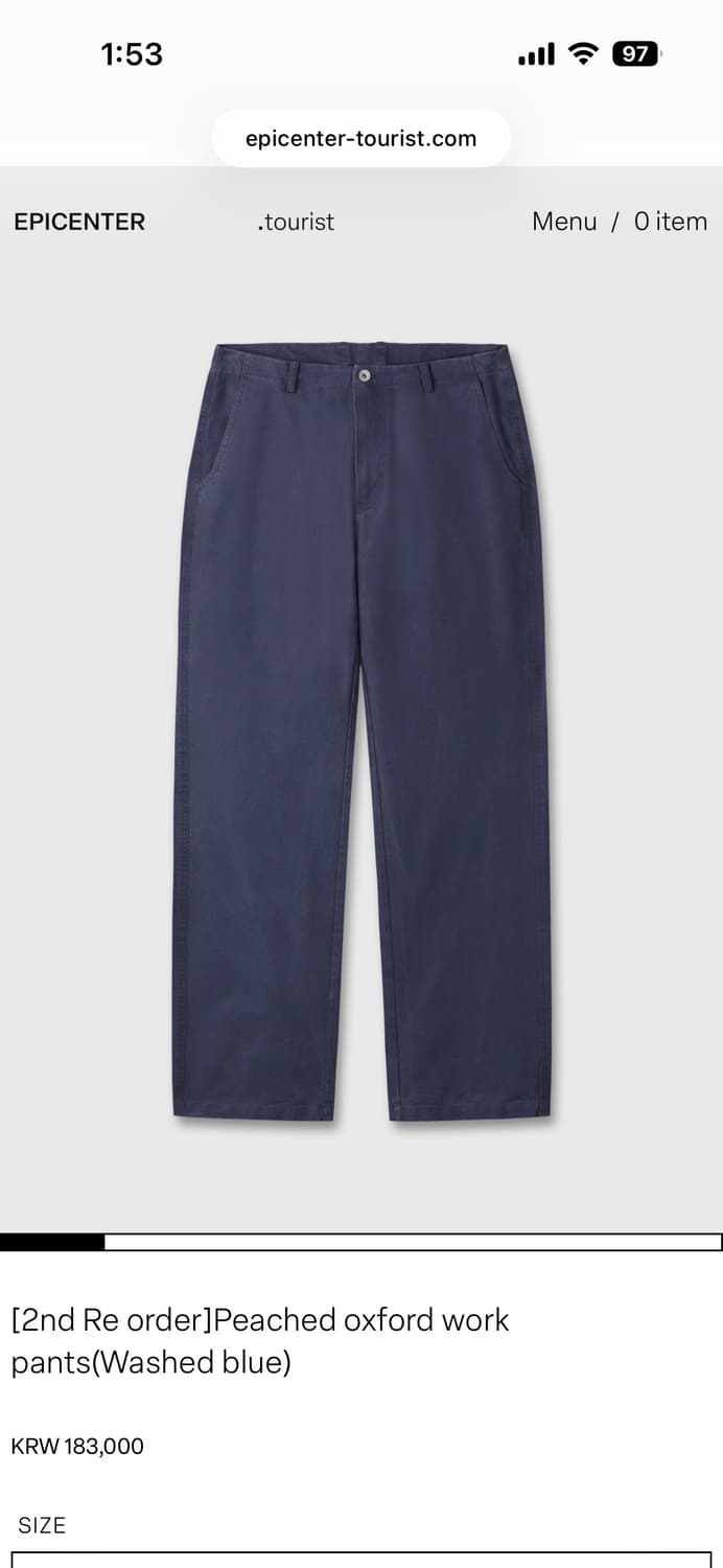 에피센터 투어리스트 peached oxford work pants 상품이미지1