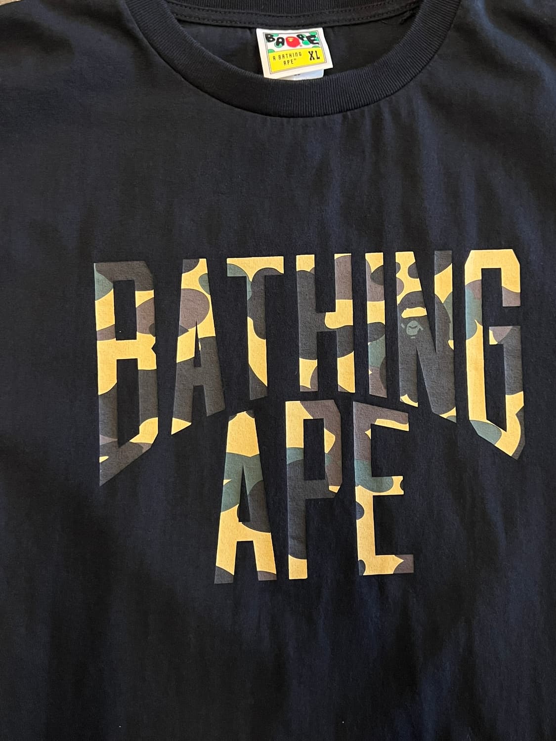 [XL] 베이프 카모 로고 반팔 티셔츠 BAPE 상품이미지2