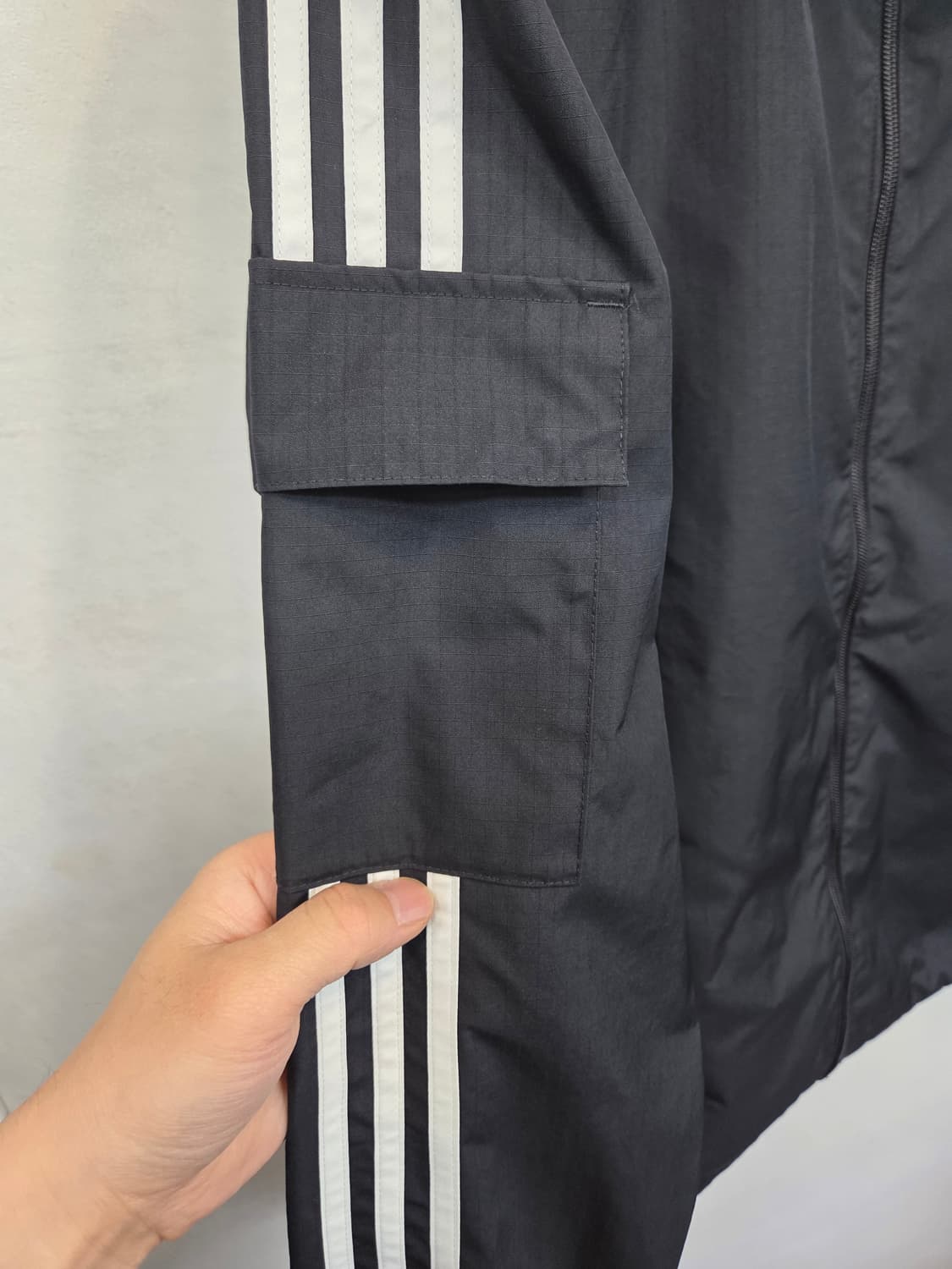 아디다스 삼선 윈드브레이커 fz 후드자켓 L 상품이미지5