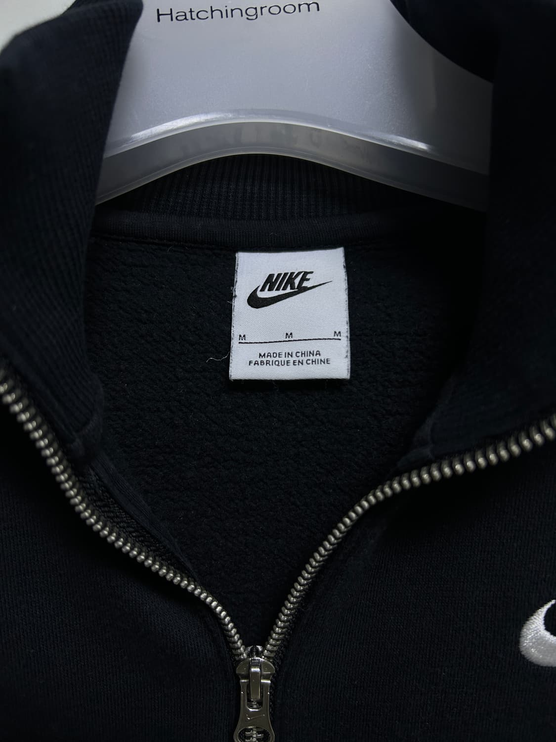 나이키 블랙 크롭 반집업 맨투맨 m 상품이미지2