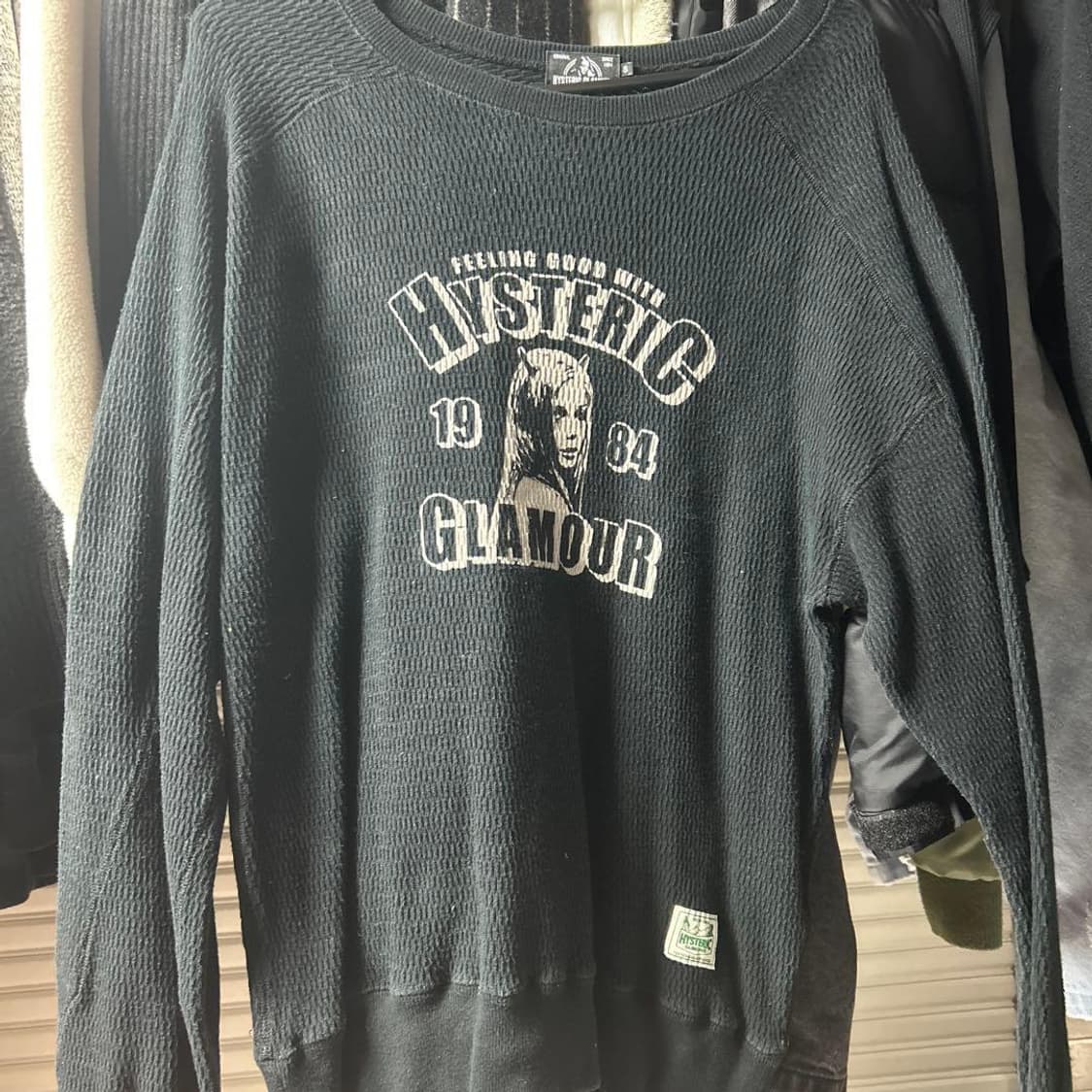 히스테릭 글래머 데빌 걸 프린트 와플 니트 상품이미지1