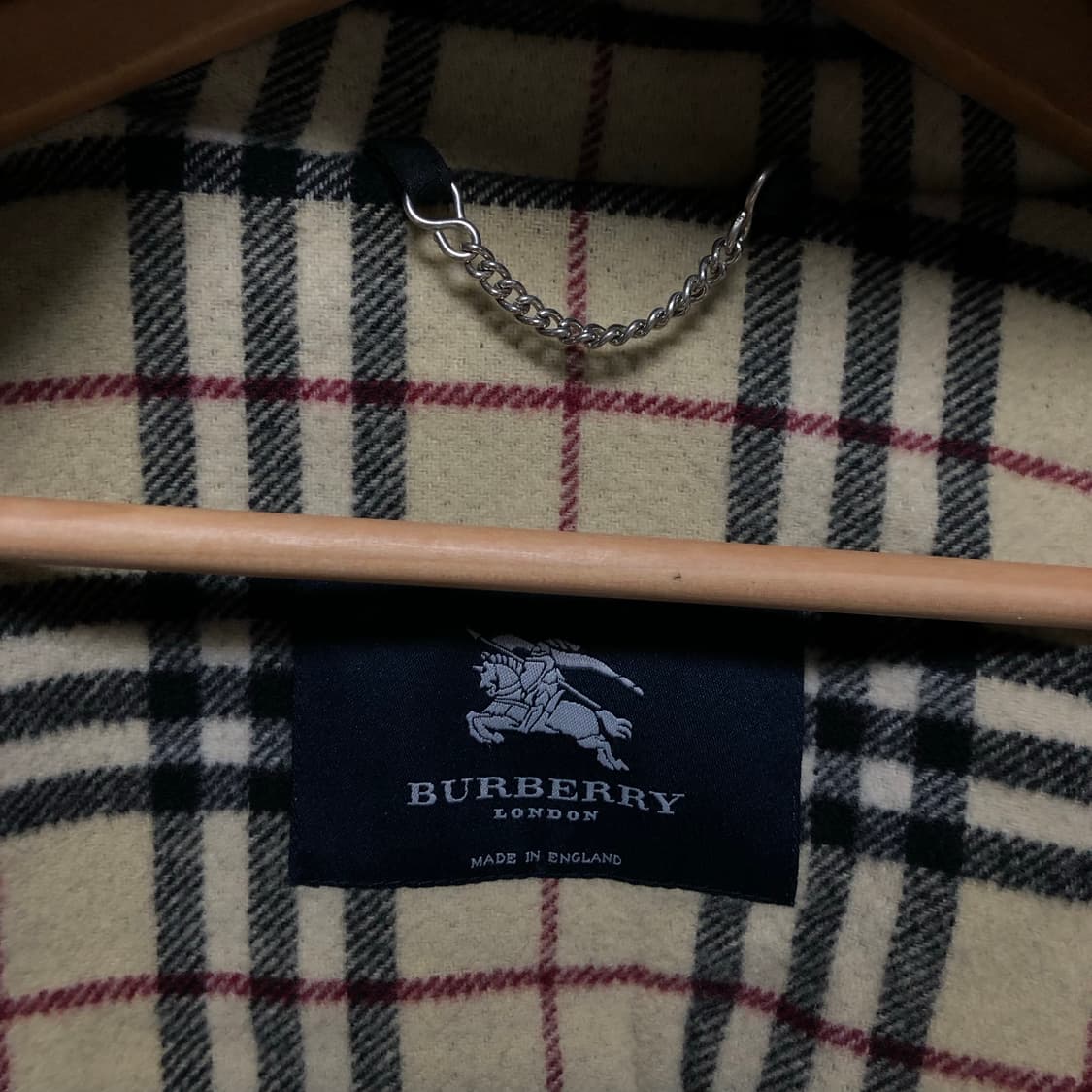 버버리 모직 체크 코트 프리미엄 버버리런던 떡볶이코트 상품이미지6
