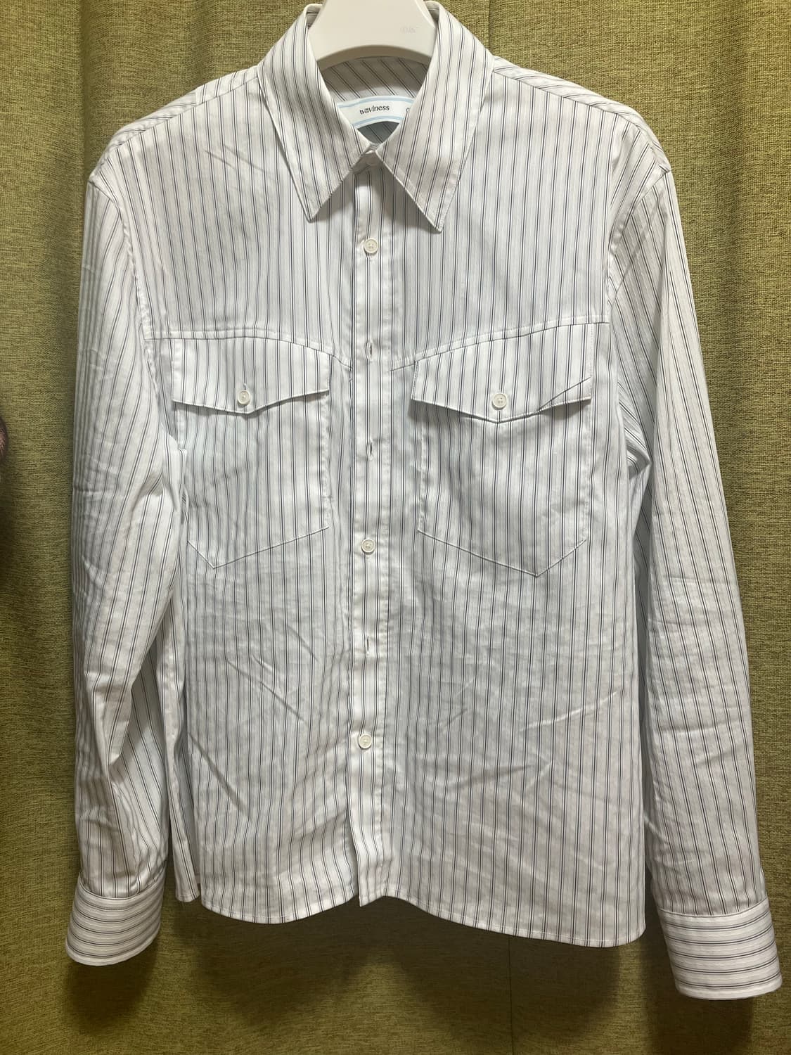 웨이비니스 호리즌 호라이즌 스트라이프 셔츠 블랙 1 상품이미지2