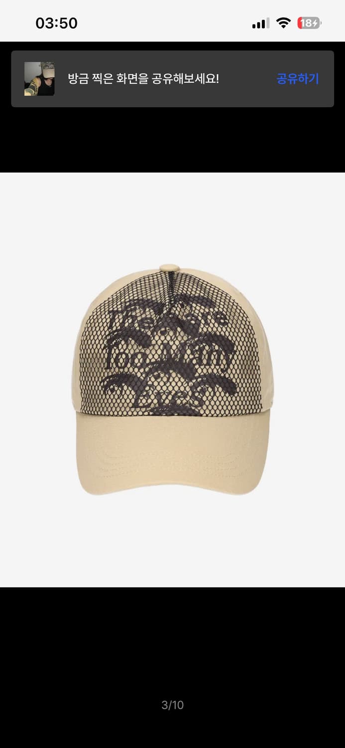 이시옷 메쉬 캡 베이지 상품이미지3