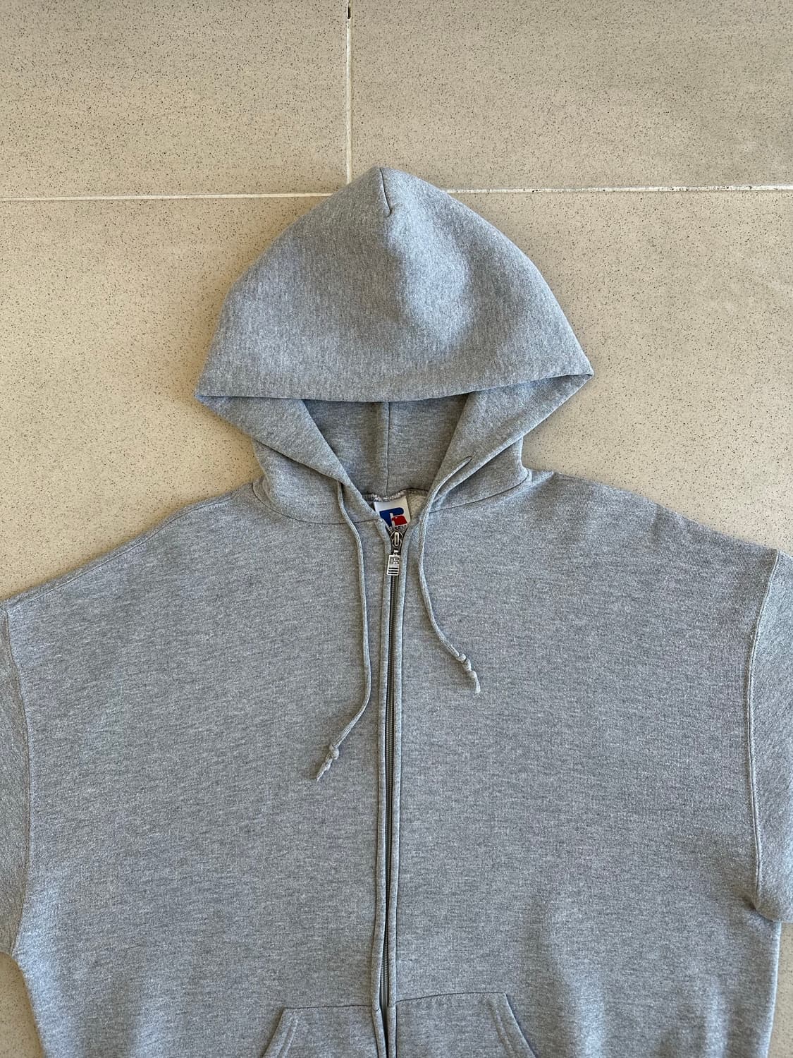 90s 빈티지 러셀 후드집업 그레이 XL 상품이미지4