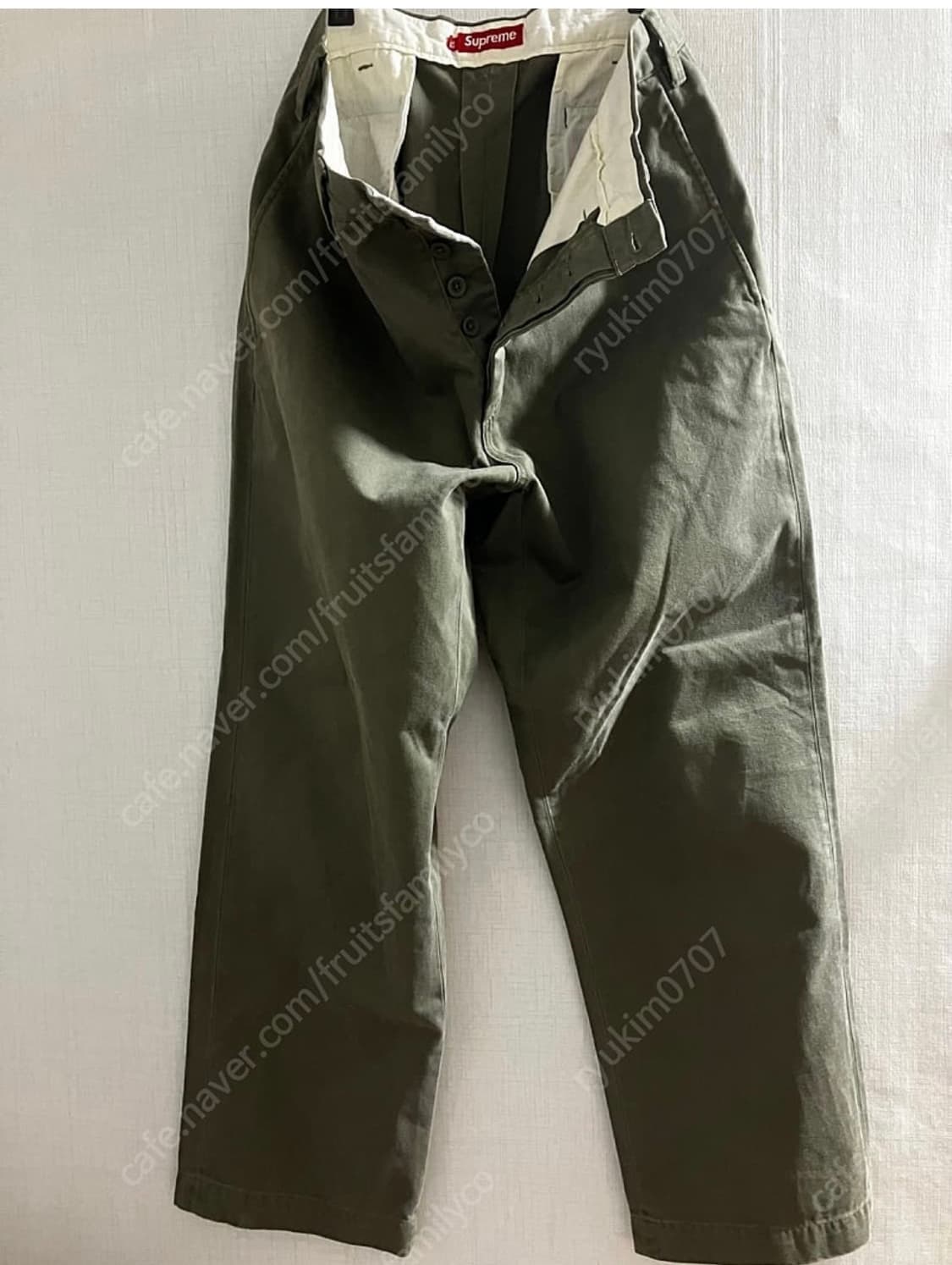 슈프림핀업걸치노 카키32사이즈 상품이미지2