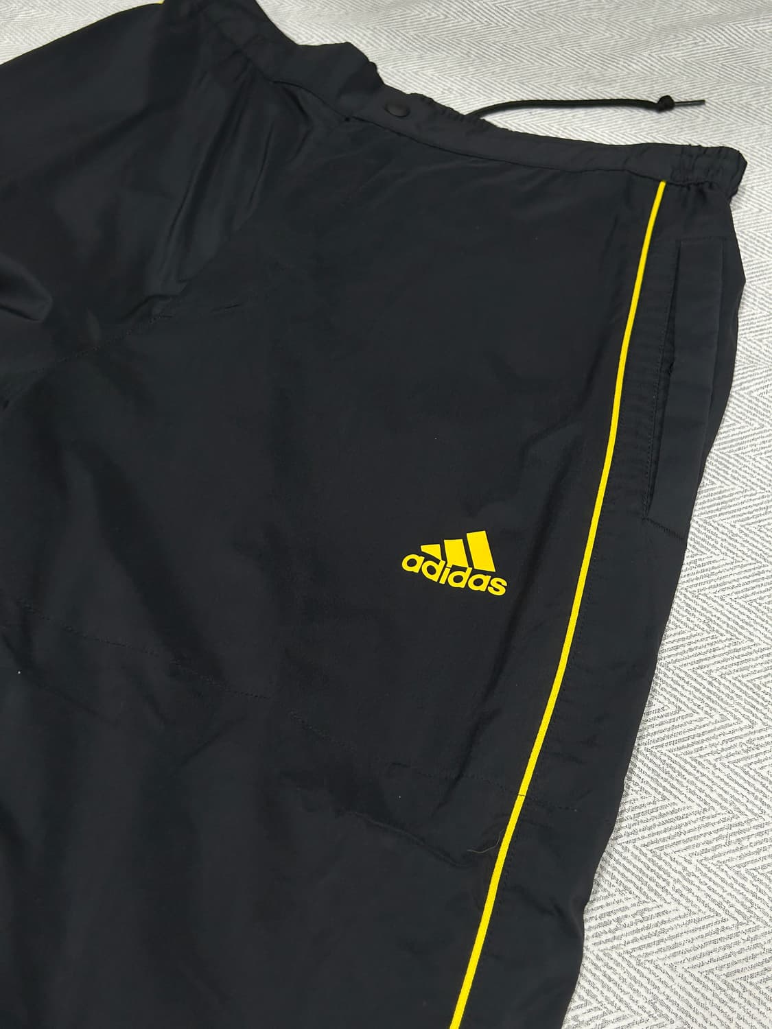 아디다스 레이어드 우븐 팬츠 블랙 남성 L 상품이미지8