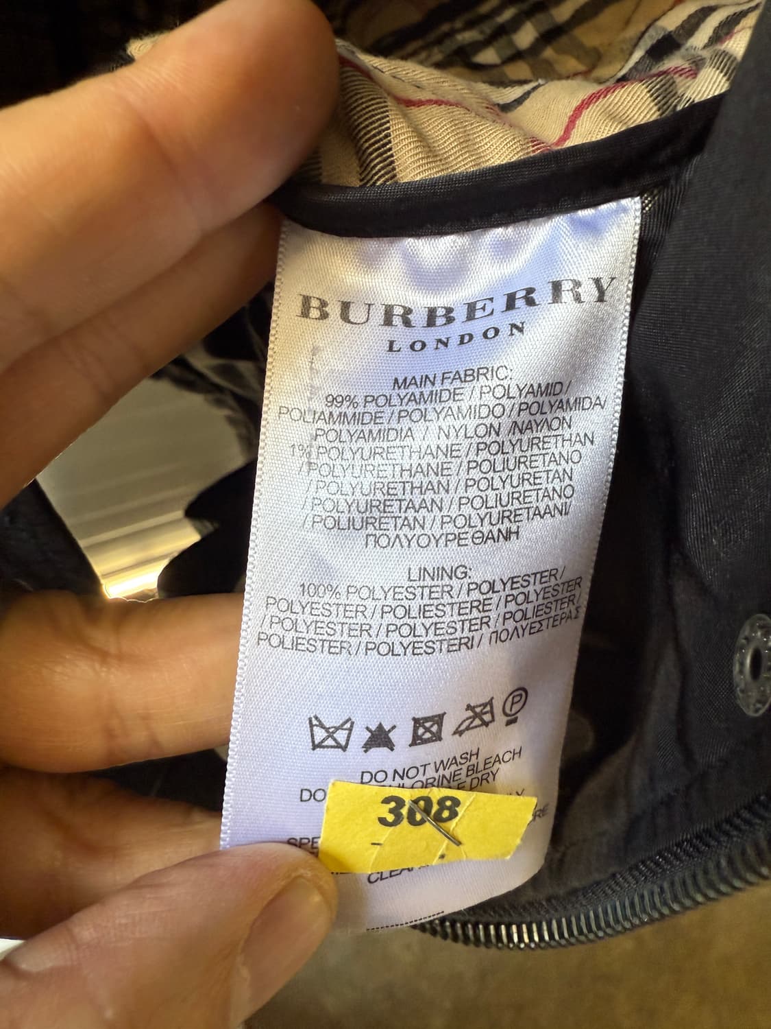 버버리 런던 정품 퀼팅 자켓 블랙 UK6 상품이미지8