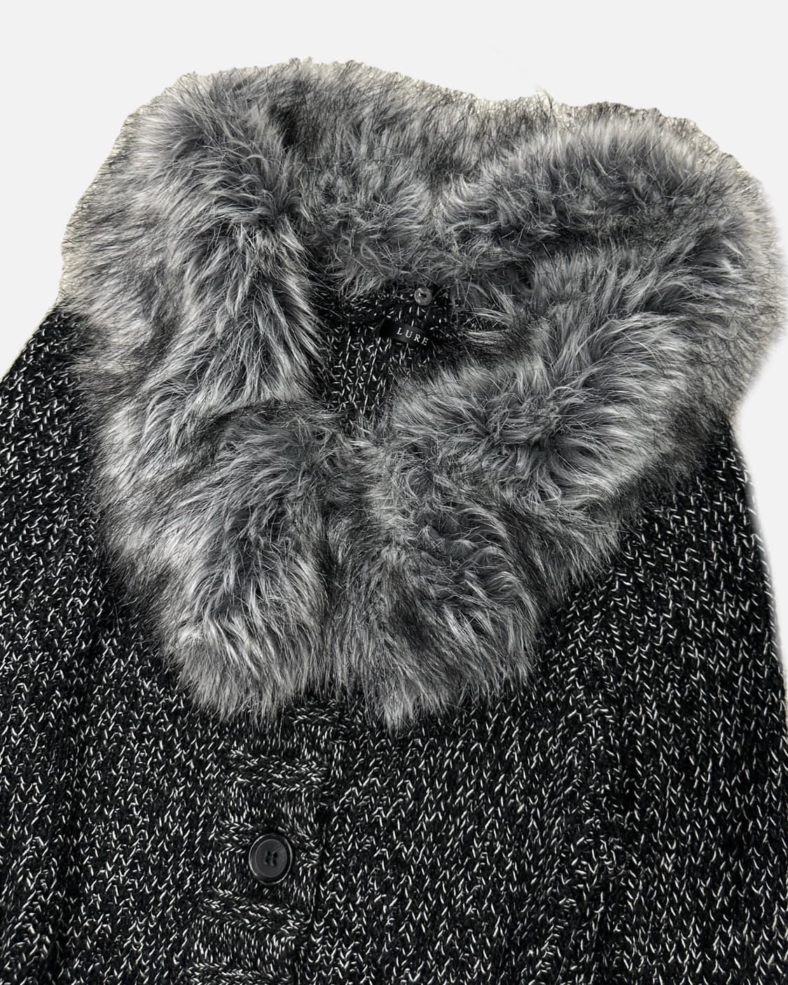 grunge fur belted cardigan 상품이미지2