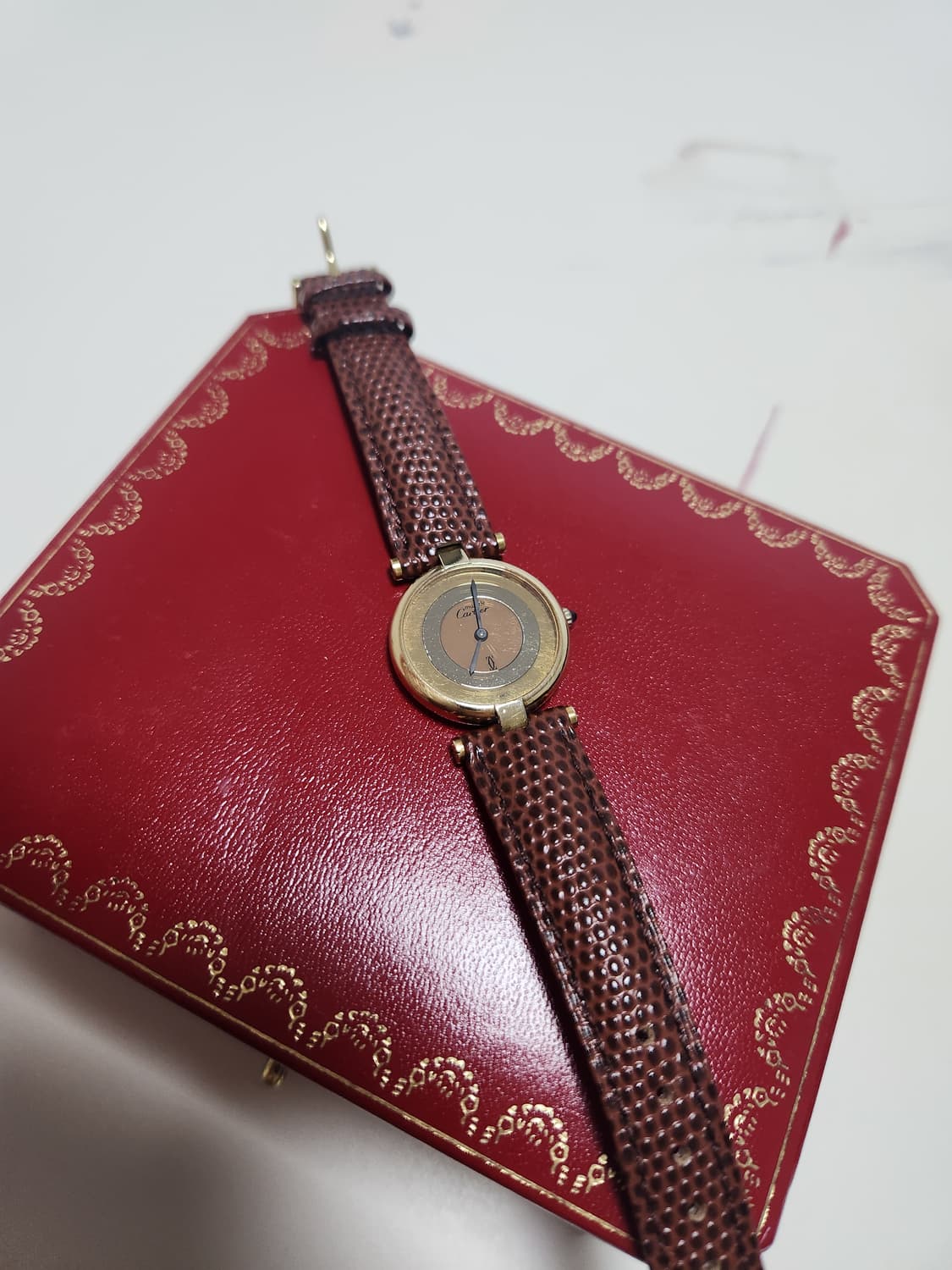 까르띠에 머스트 방돔(뱅돔 혹은 vendome) 버메일 트리니티 워치 상품이미지4
