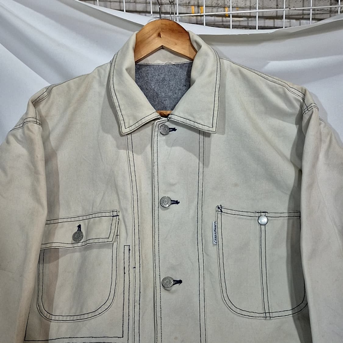 Neyries 네이리스 빈티지 커버올 워크 자켓 상품이미지3