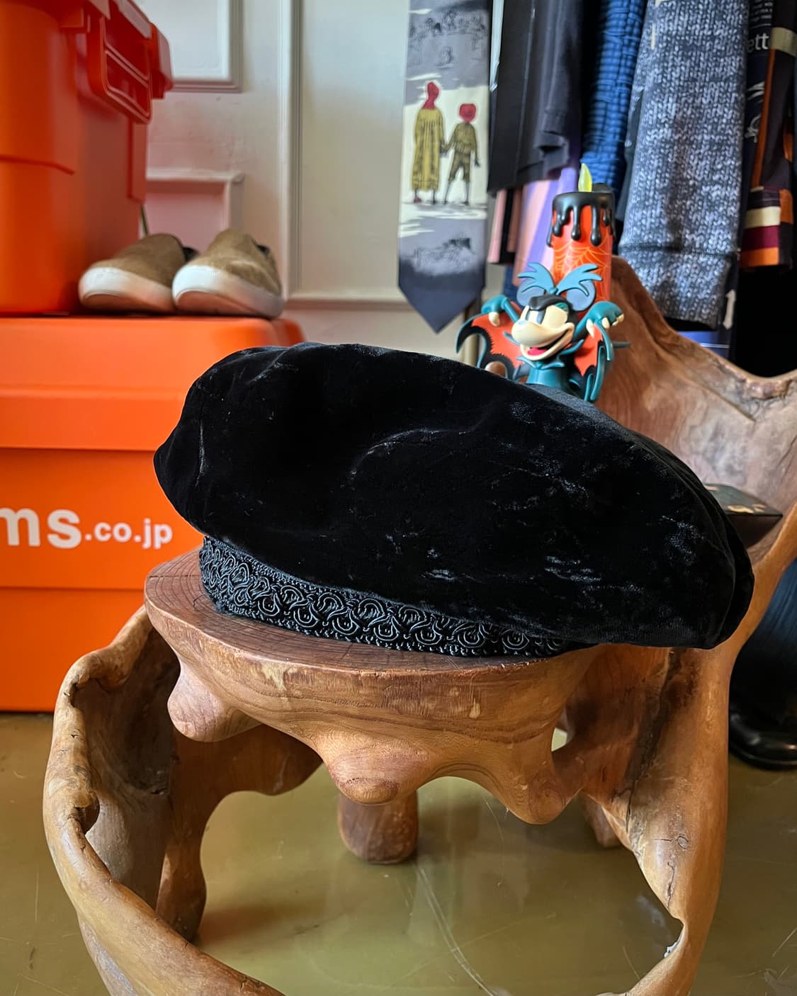 1990s MOSCHINO Barid Trim Velour Beret 상품이미지3