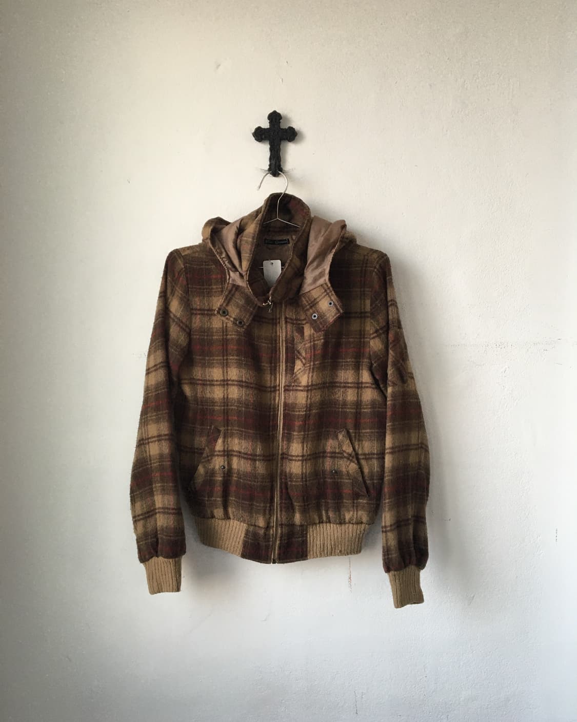 Check pattern hood zip up 상품이미지2