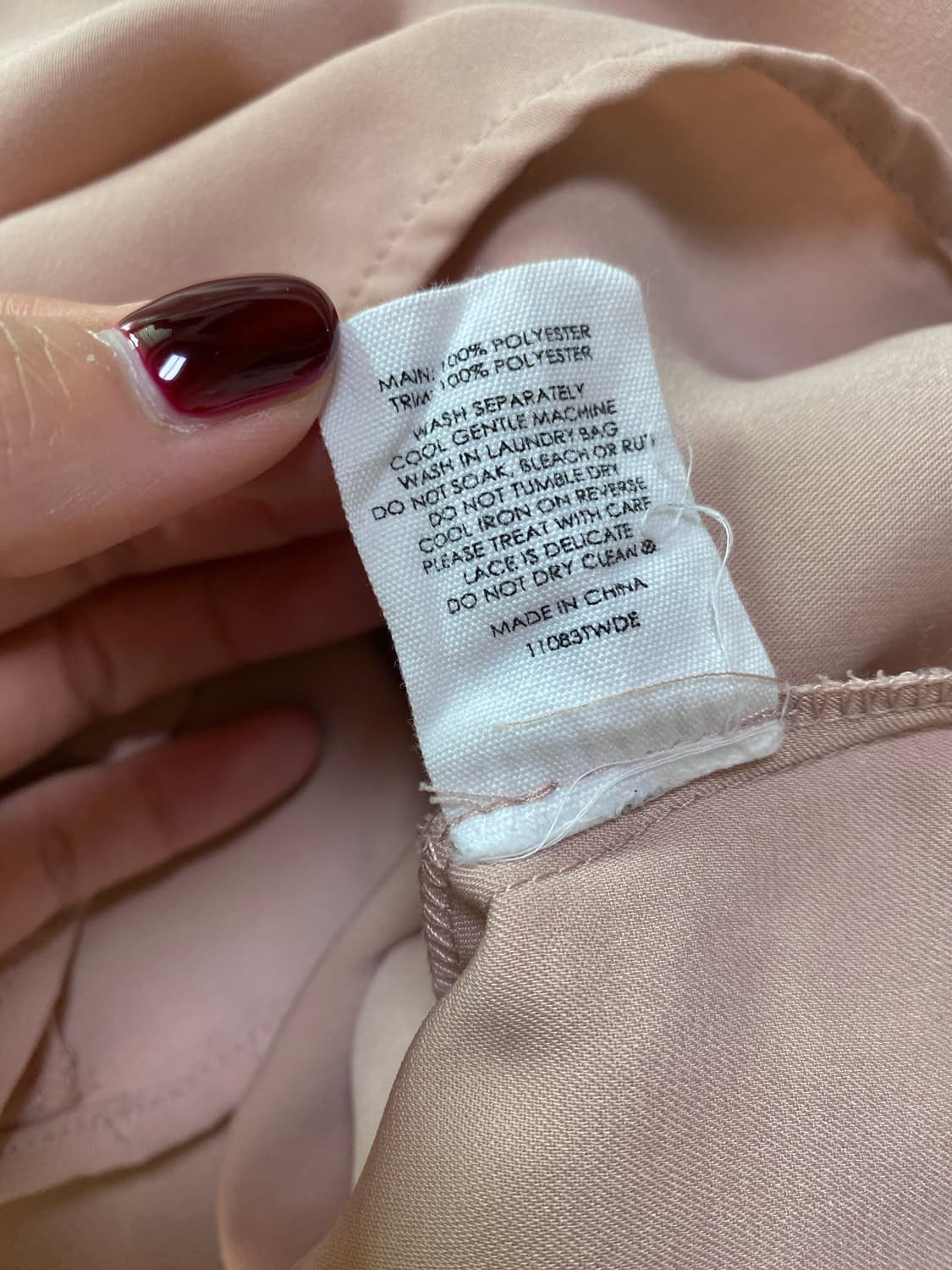 Powder Pink Lace Slip Top 상품이미지6